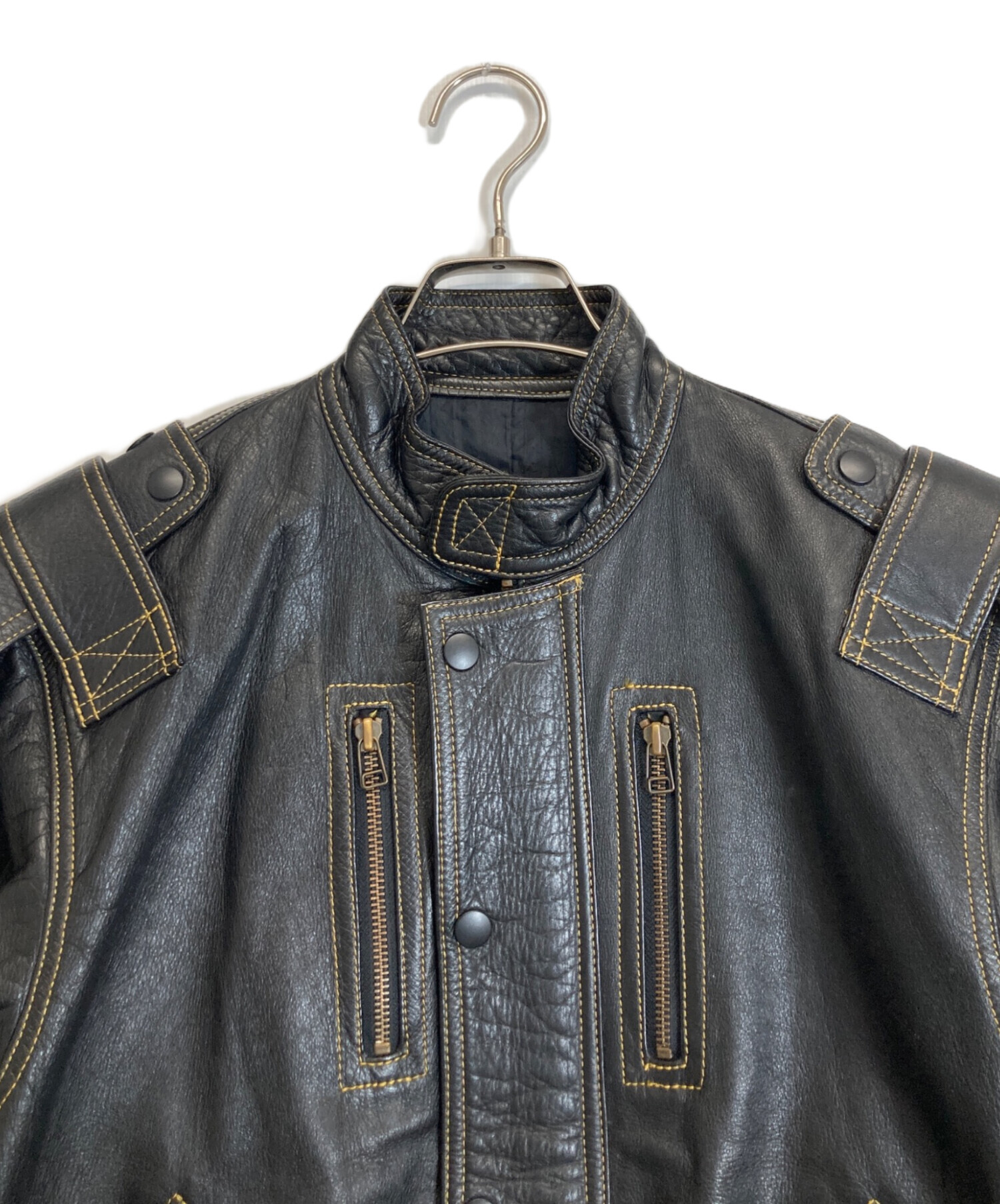 中古・古着通販】KUSHITANI (クシタニ) ライダースジャケット ブラック 