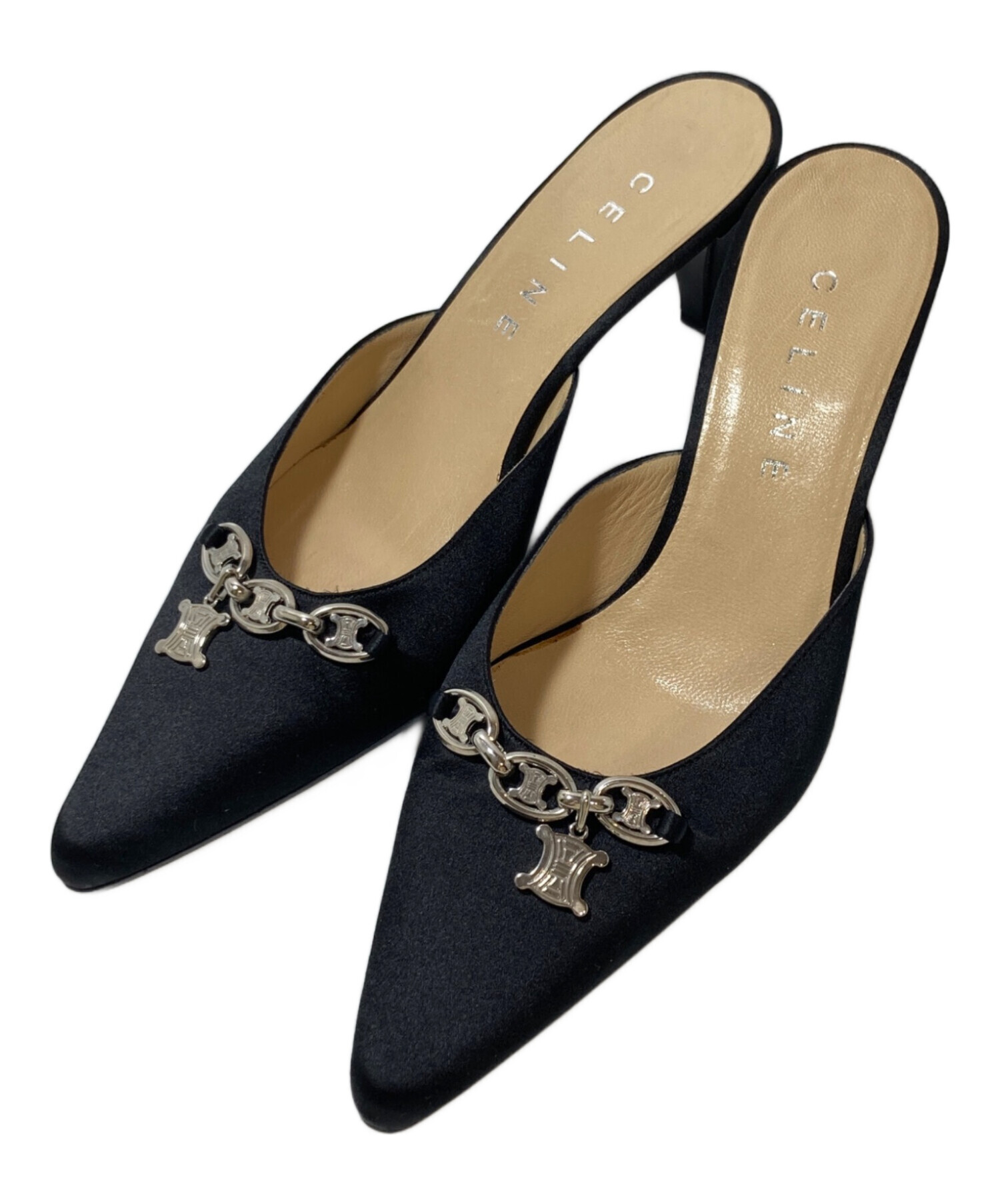 中古・古着通販】CELINE (セリーヌ) マカダム チェーンミュール