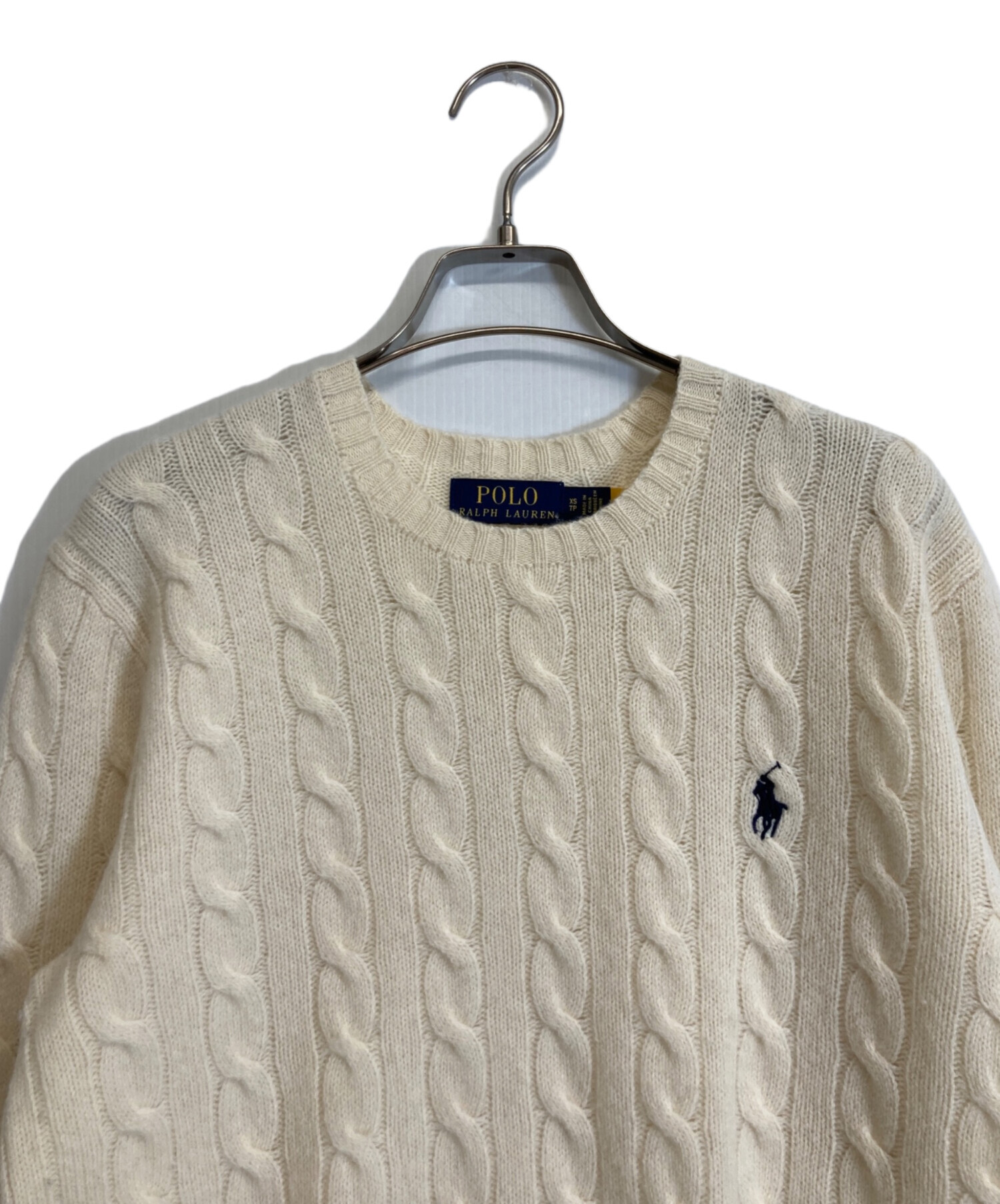 未使用タグ付 ローレンラルフローレン パフスリーブニット ロゴ カシミヤ混 L 中古・古着通販】POLO RALPH LAUREN (ポロ・ラルフローレン) カシミヤ