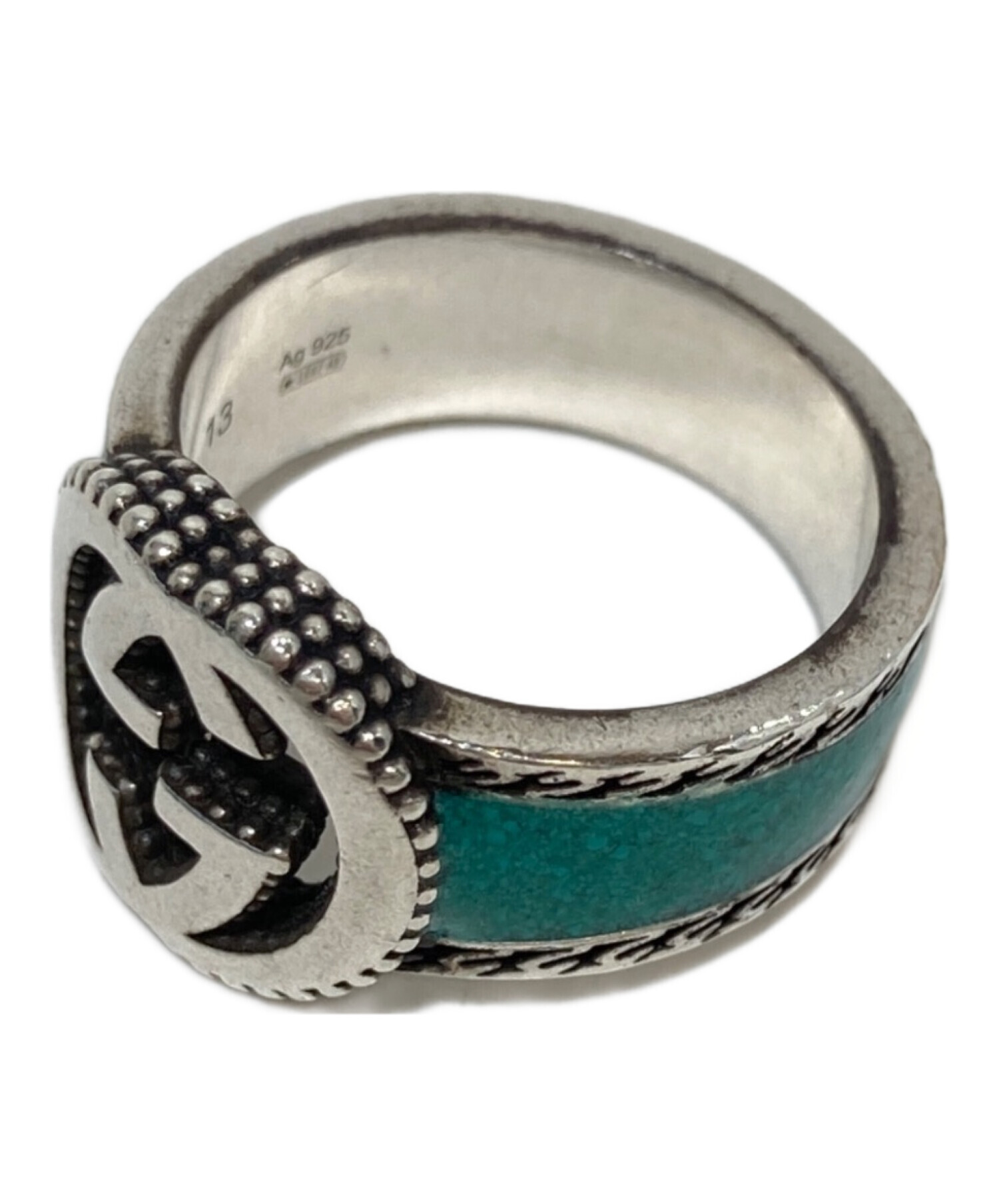 GUCCI リング　新品未使用　13号 中古・古着通販】GUCCI (グッチ) スターリングシルバーリング ブルー