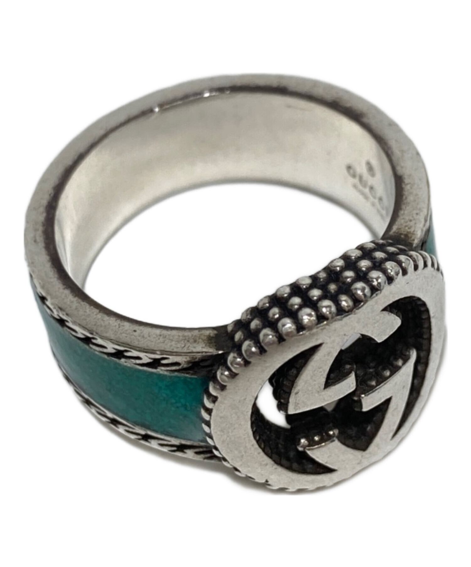 中古・古着通販】GUCCI (グッチ) スターリングシルバーリング ブルー