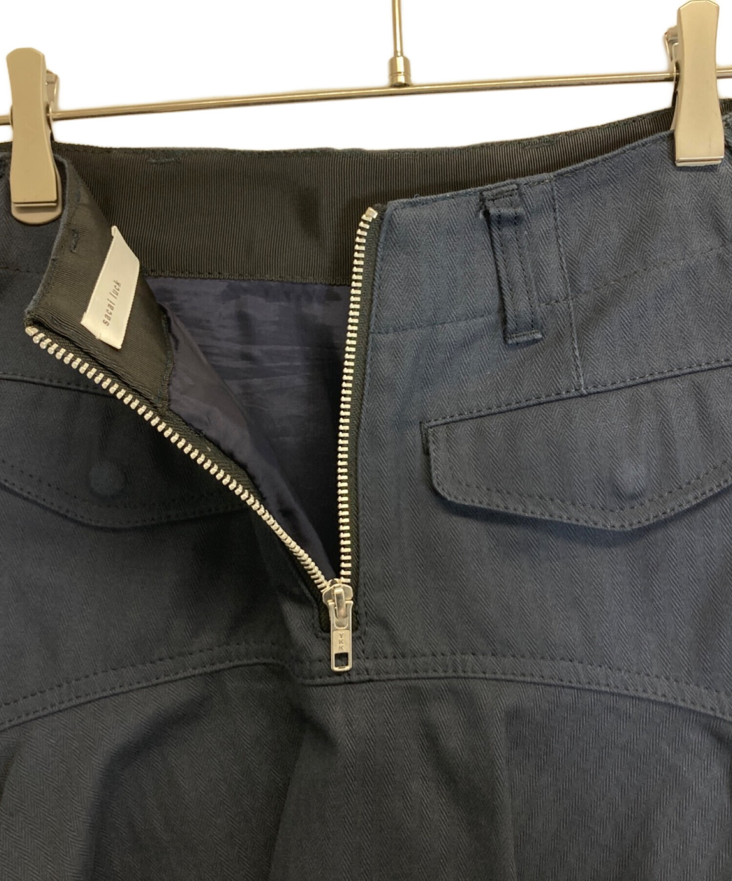 中古・古着通販】sacai (サカイ) スカート ネイビー サイズ:1
