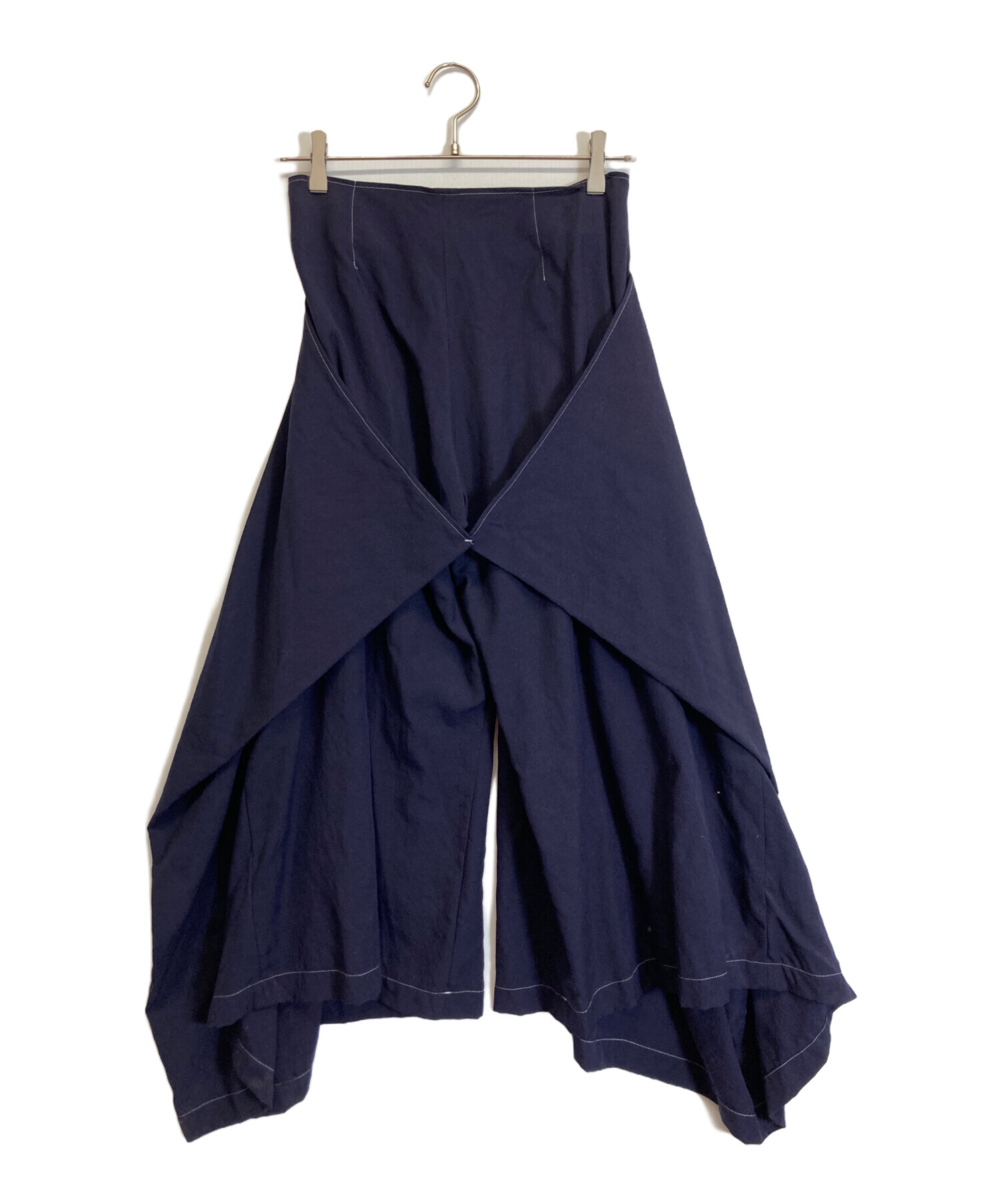 Y's ワイズ サルエルパンツ ブルー サイズ2 変形 中古・古着通販】Y's (ワイズ) 5ポケットサルエルパンツ ブルー サイズ