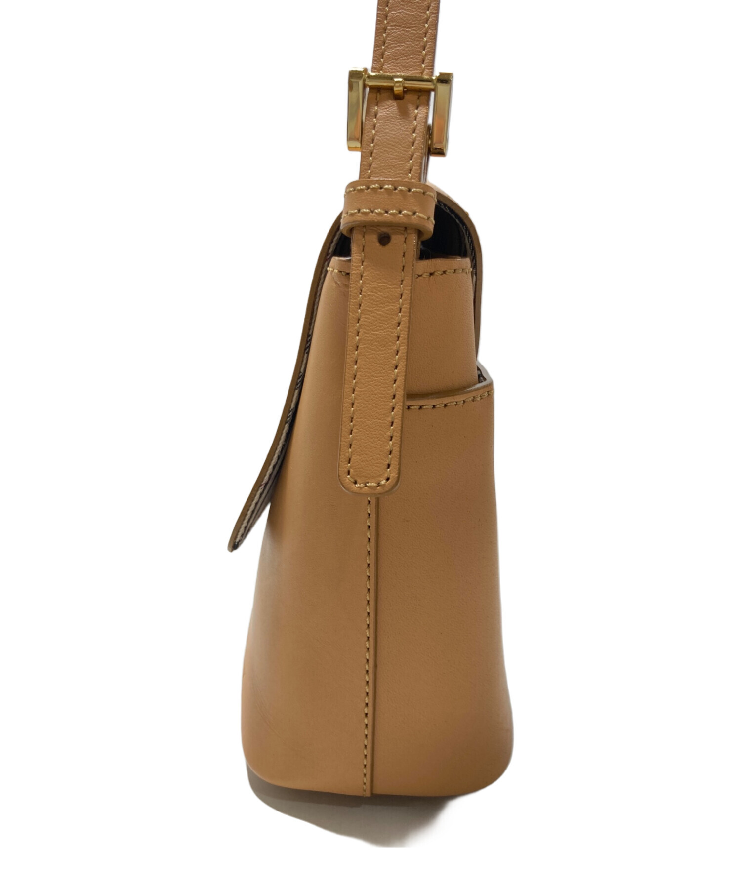 本物 オールドバーバリー ショルダーバッグ レディース ベージュ 斜め掛け ロゴ BURBERRY - バーバリー ロゴ ショルダーバッグ レディース 【中古】の