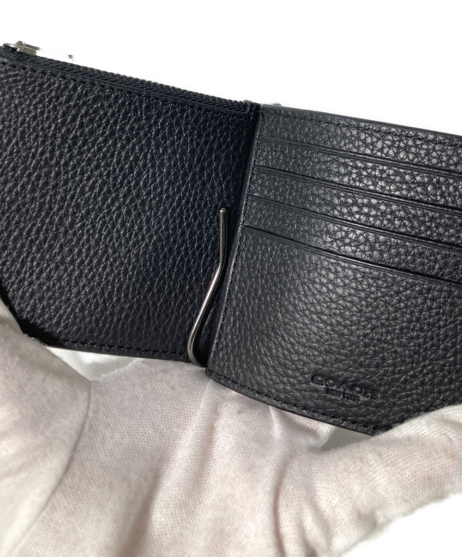 COACH マネークリップ 新品 ブラック お札入れ 小銭入れ コンパクト財布 中古・古着通販】COACH (コーチ) マネークリップコンパクトウォレット