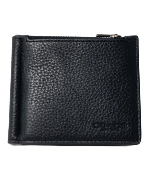 コーチ　中古　マネークリップ　財布　レザー ブラック　シグネチャー 中古・古着通販】COACH (コーチ) マネークリップコンパクトウォレット