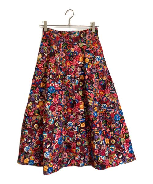 中古・古着通販】KENZO (ケンゾー) 総柄スカート レッド サイズ:2M