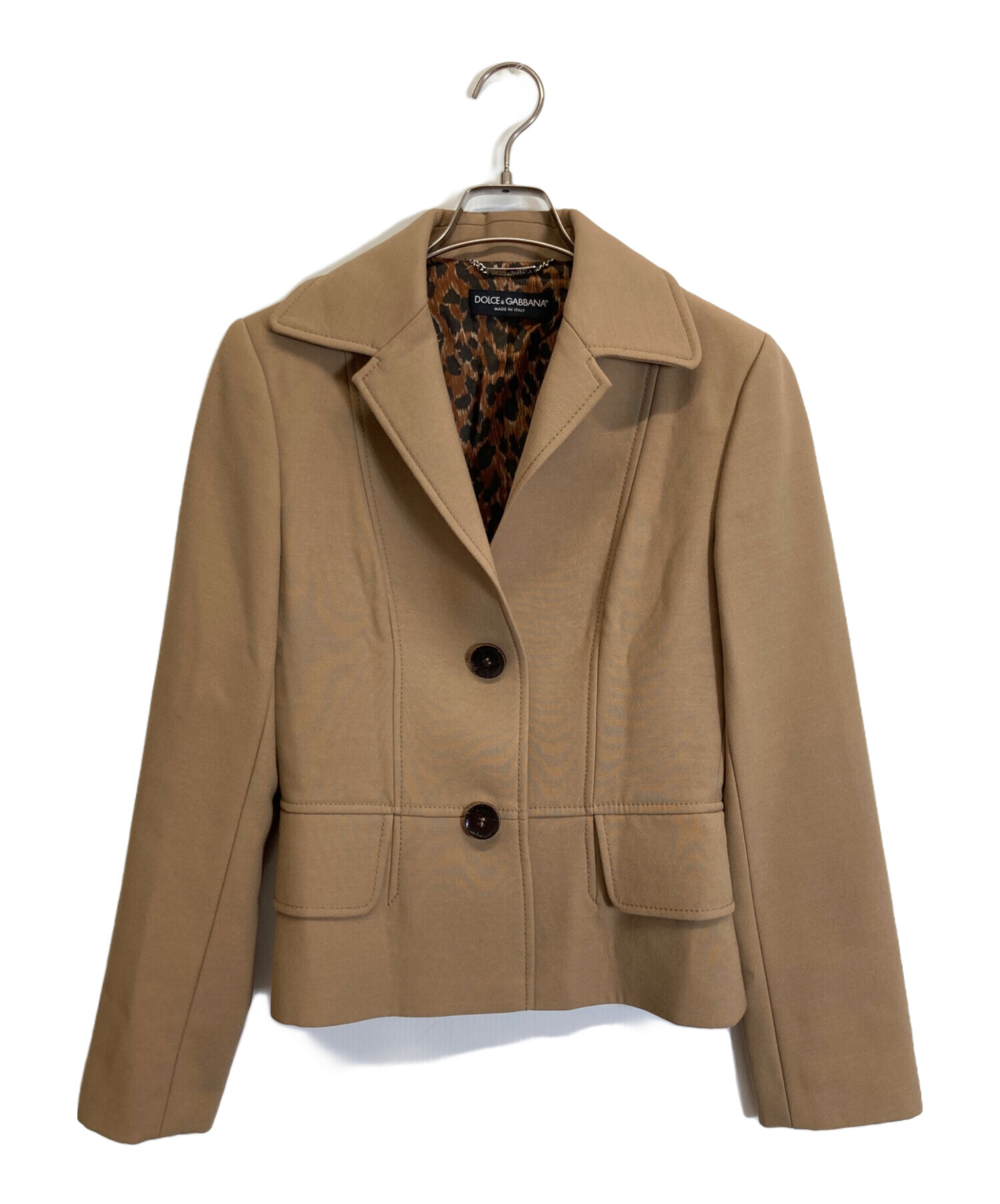 新品未使用Dolce & Gabbana ベージュ テーラードジャケット 中古・古着通販】DOLCE & GABBANA (ドルチェ＆ガッバーナ) ジャケット