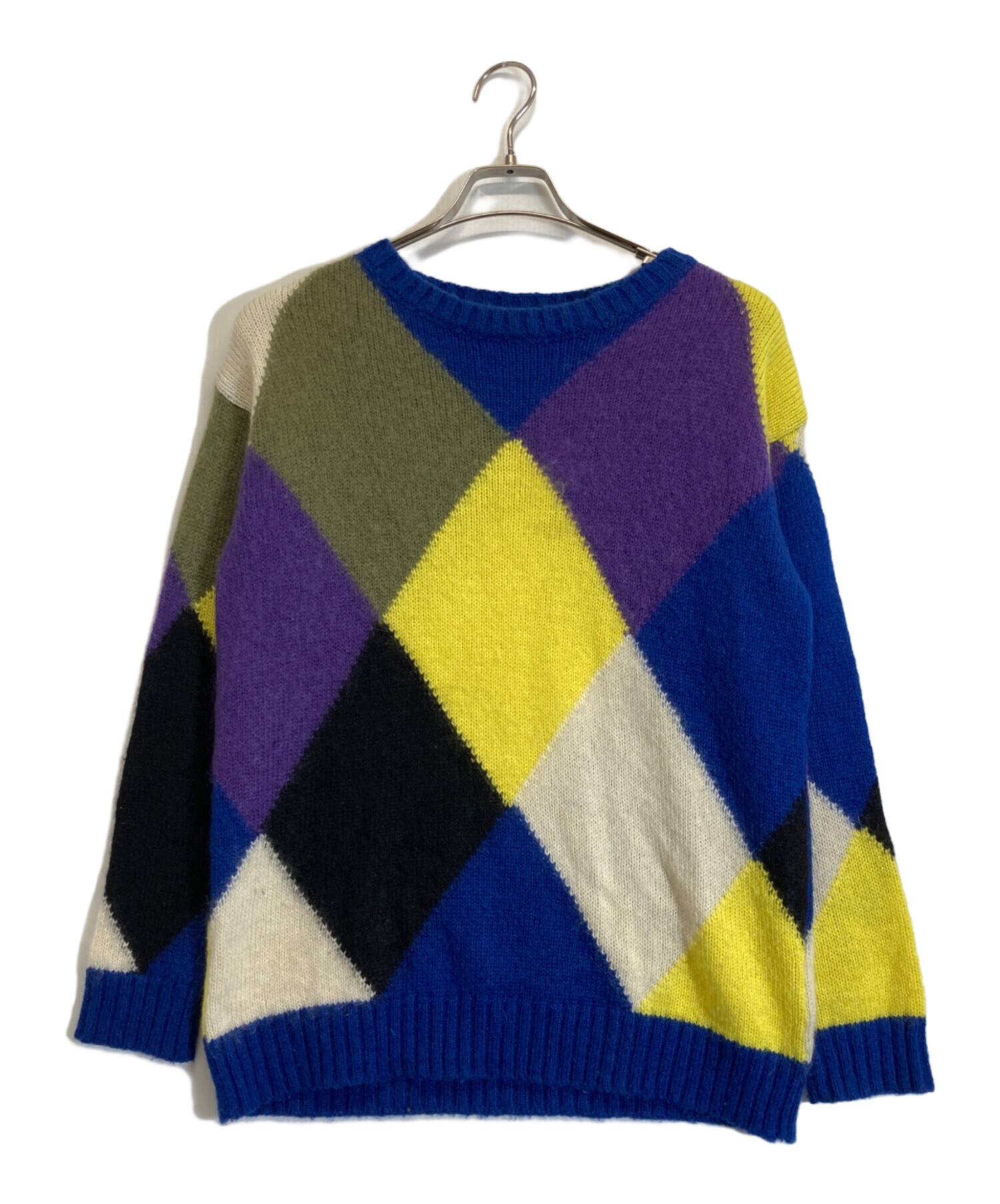 中古・古着通販】MSGM (エムエスジーエム) モヘア混ニット ブルー