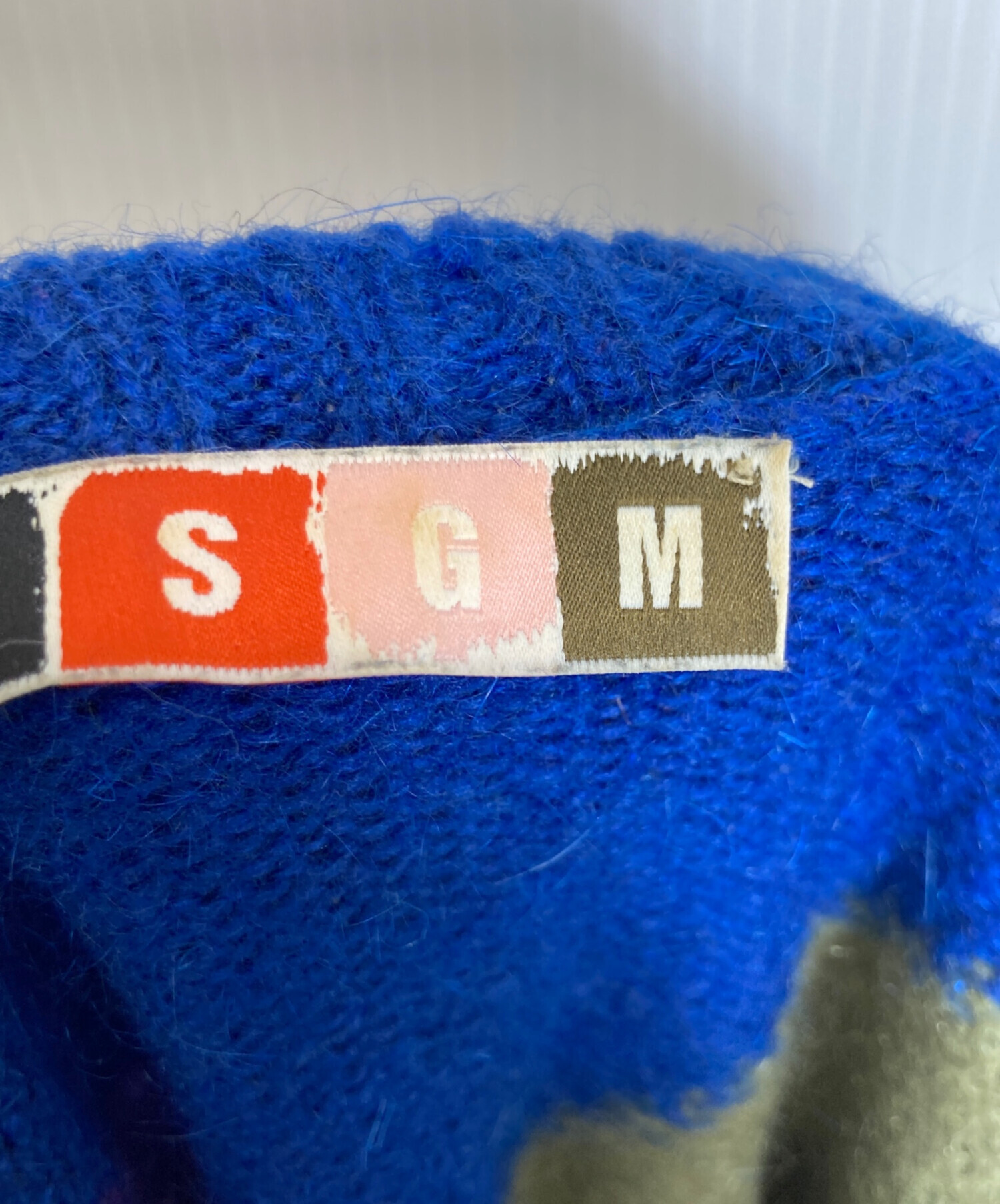 中古・古着通販】MSGM (エムエスジーエム) モヘア混ニット ブルー