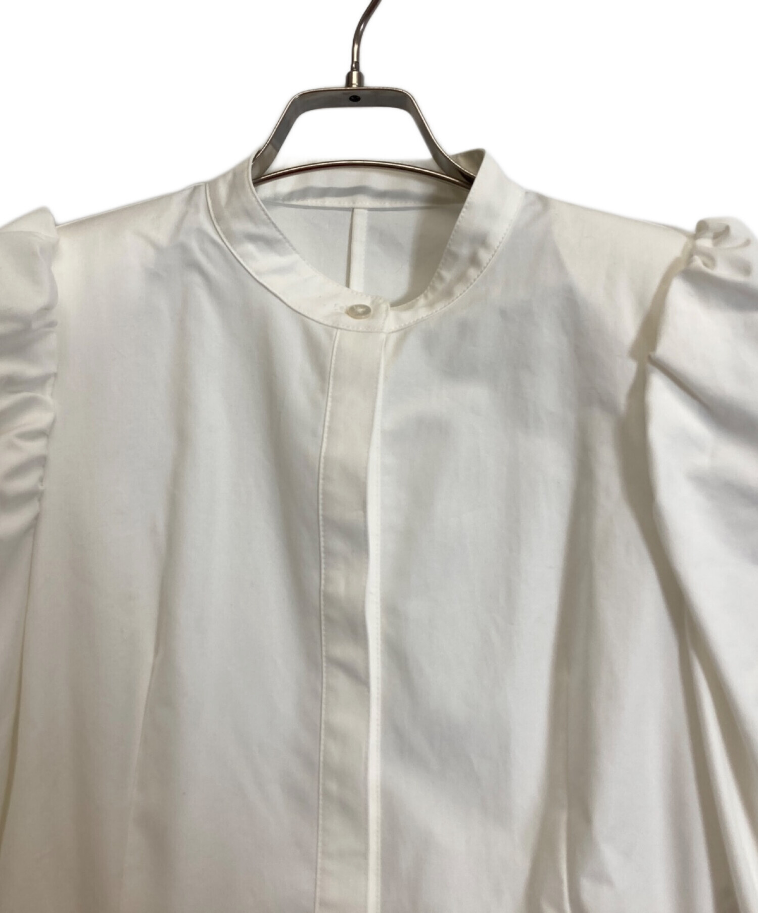 中古・古着通販】cygne (シーニュ) ペプラムシャツ ホワイト サイズ:1