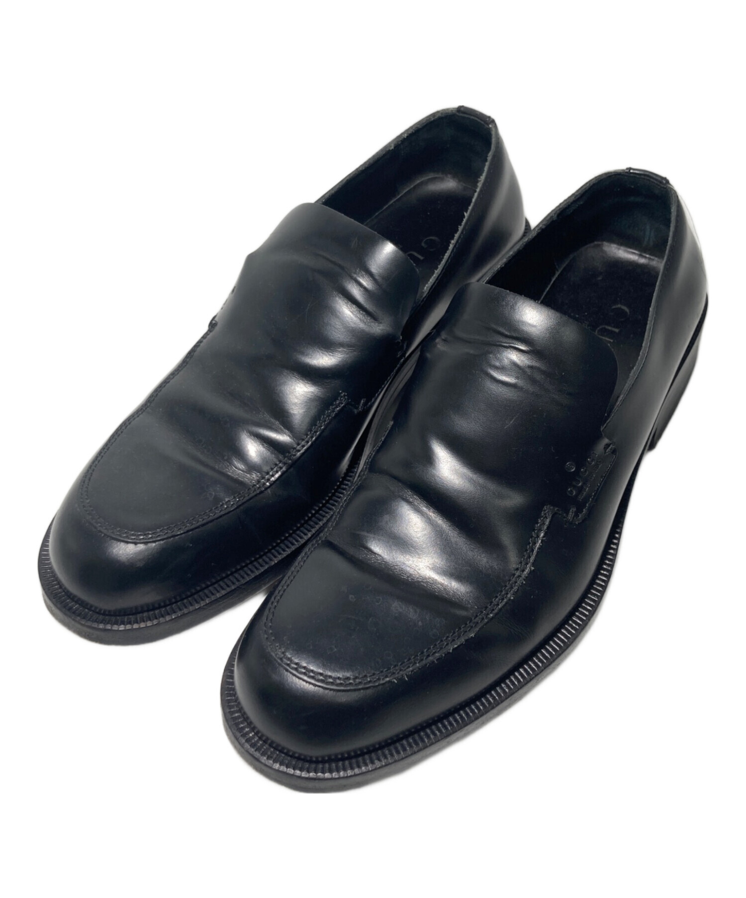 中古・古着通販】GUCCI (グッチ) レザーブーツ ブラック サイズ:39.5