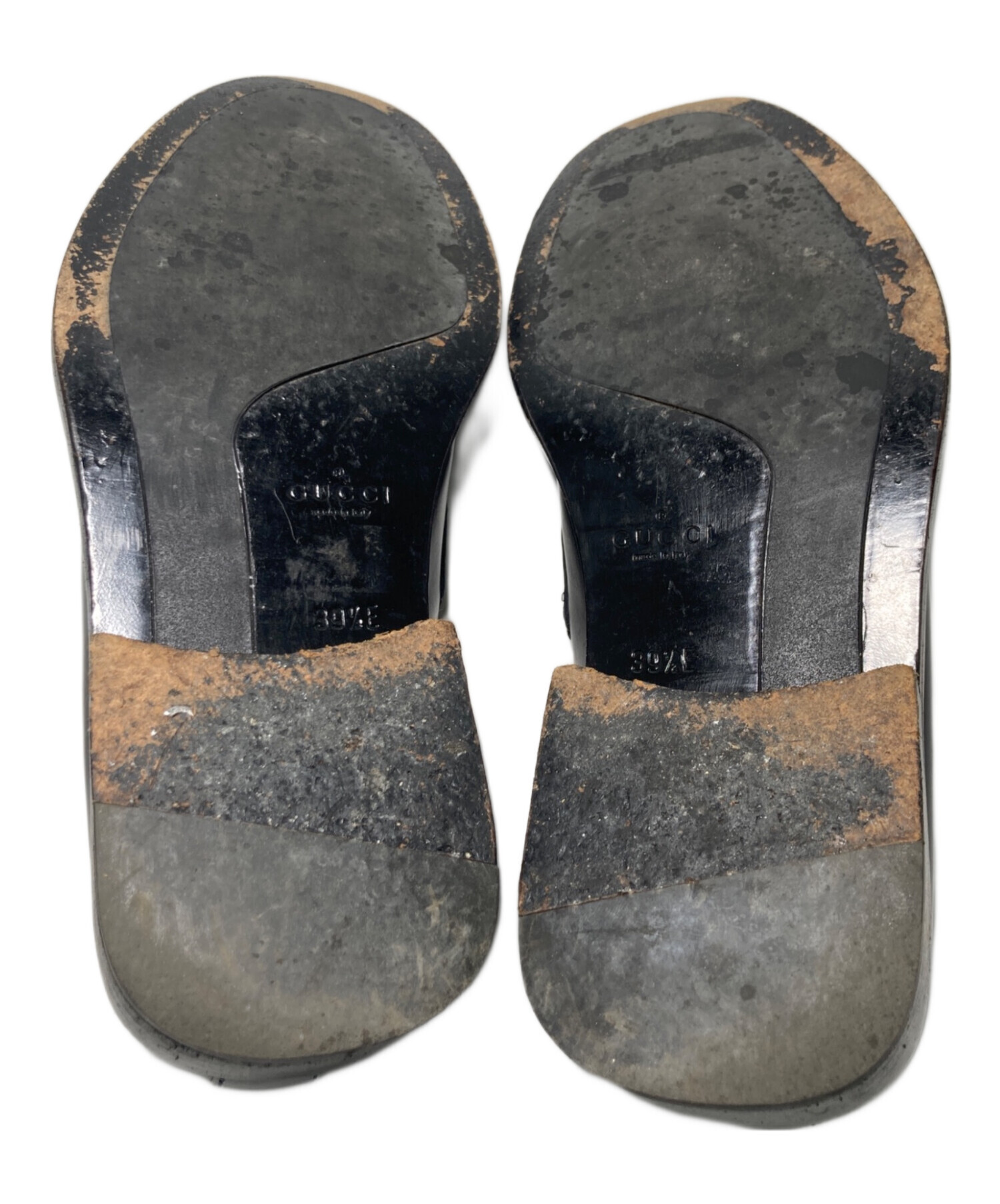 中古・古着通販】GUCCI (グッチ) レザーブーツ ブラック サイズ:39.5