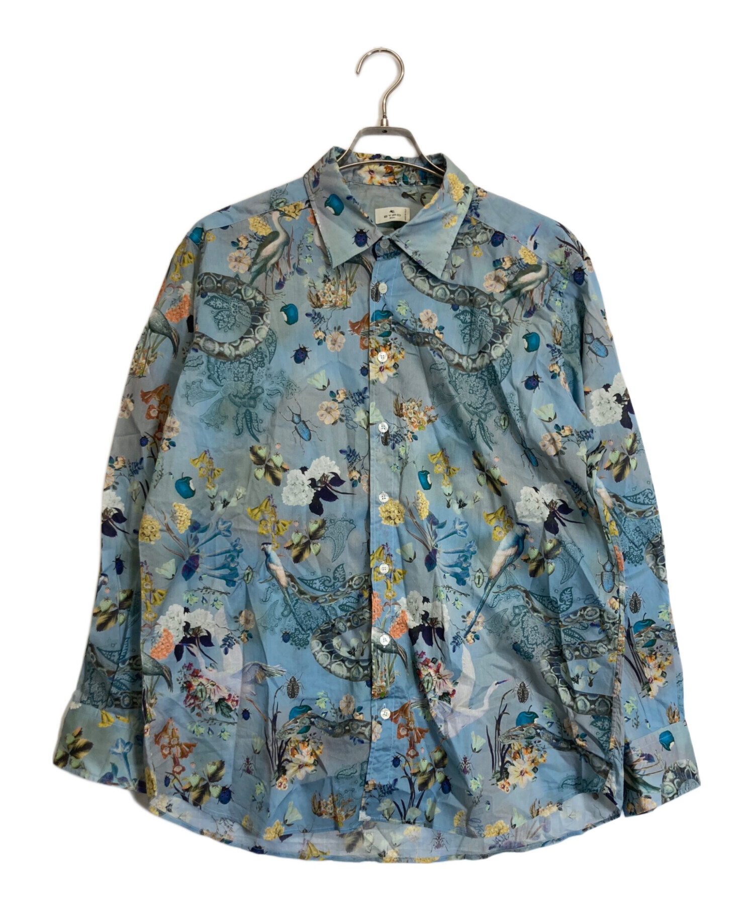 中古・古着通販】ETRO (エトロ) 花柄シャツ ブルー サイズ:XL