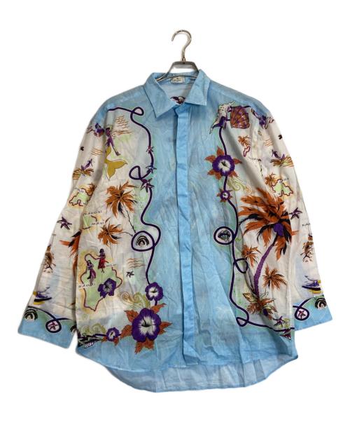 中古・古着通販】ETRO (エトロ) 花柄シャツ スカイブルー サイズ:XL