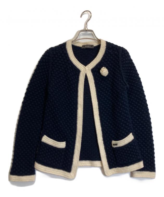 FOXYジャケットカーディガン38ネイビー 中古・古着通販】FOXEY (フォクシー) カシミヤ混カーディガン ネイビー