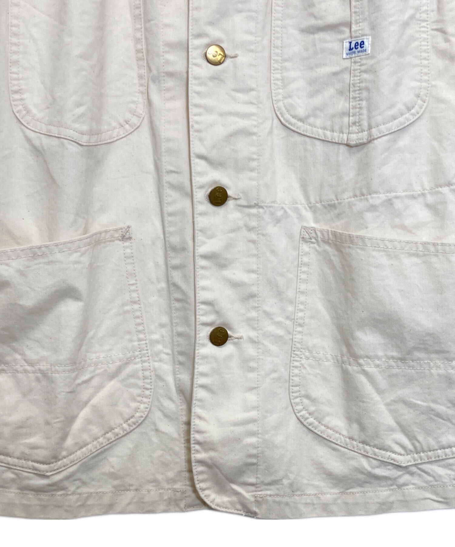 中古・古着通販】LEE (リー) カバーオール ホワイト サイズ:XS