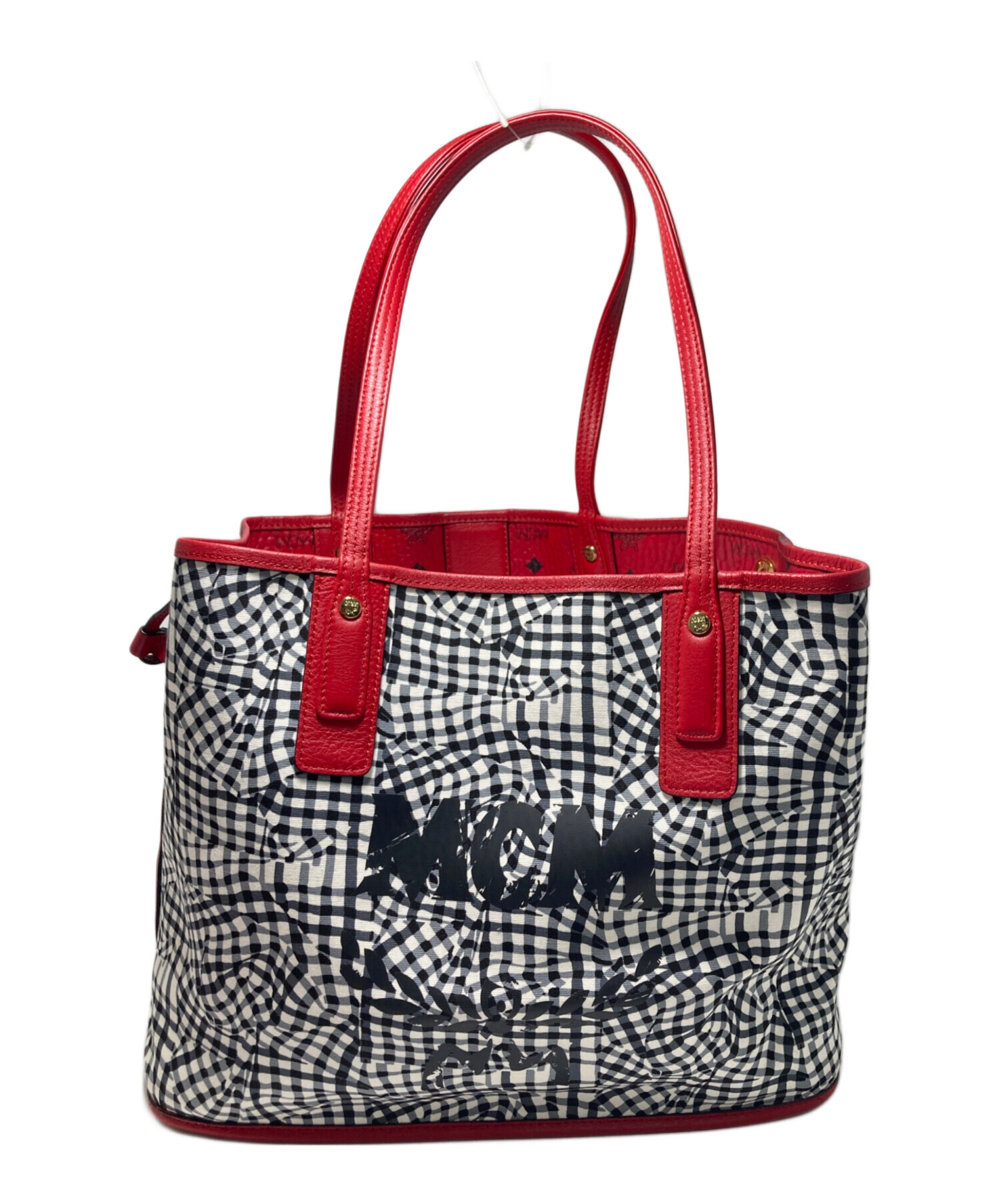 中古・古着通販】MCM (エムシーエム) リバーシブルトートバッグ レッド