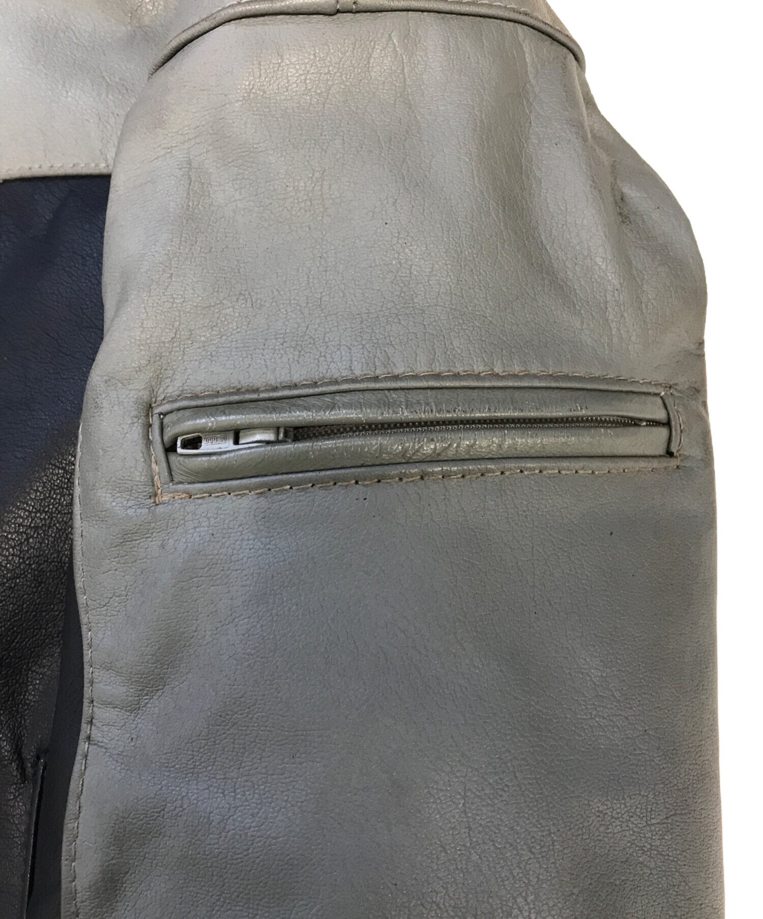 中古・古着通販】BMW (ビーエムダブリュー) レザージャケット ネイビー 