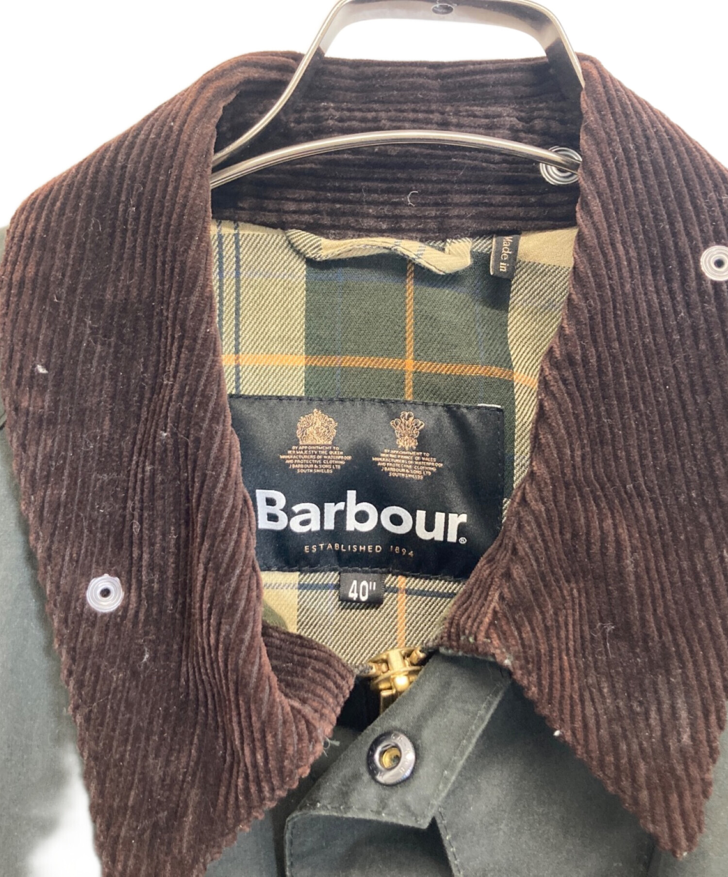 中古・古着通販】Barbour (バブアー) TRANSPORT グリーン サイズ:40 