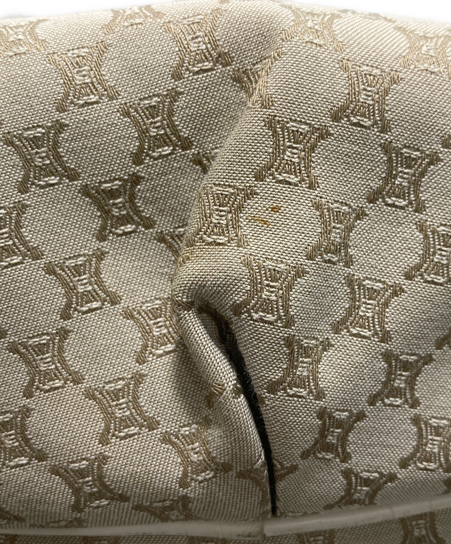 中古・古着通販】CELINE (セリーヌ) マカダム柄トートバック ホワイト