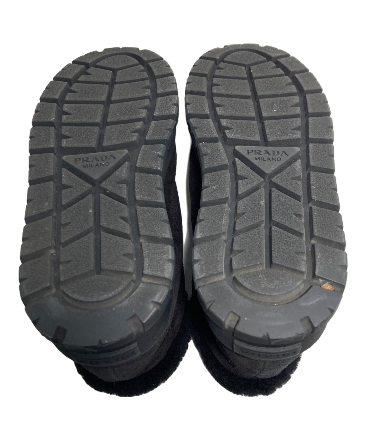 中古・古着通販】PRADA (プラダ) トライアングルロゴボア スニーカー