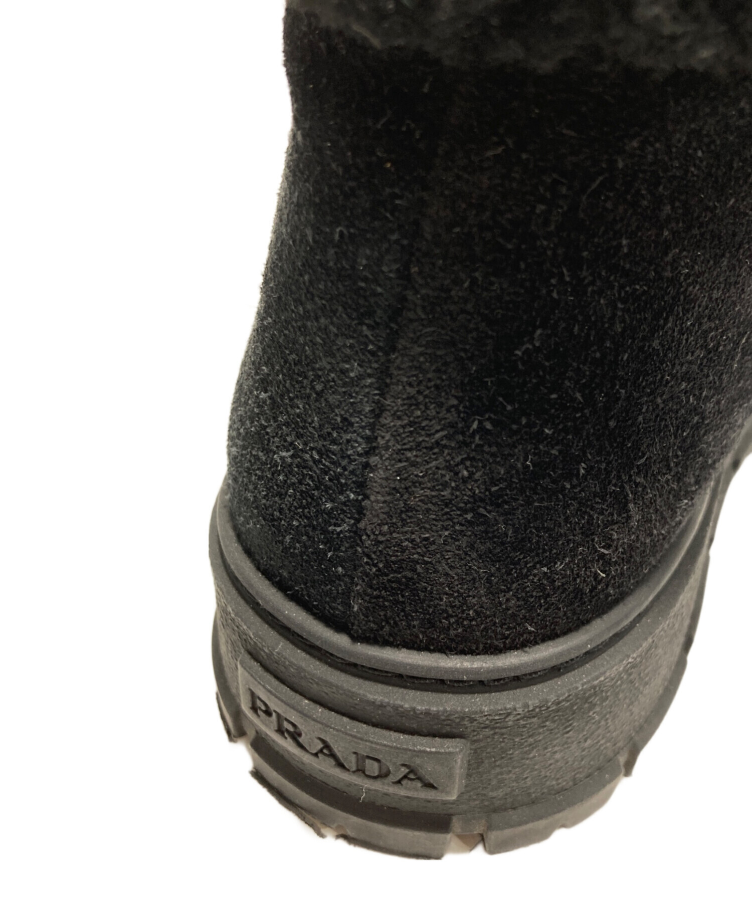 中古・古着通販】PRADA (プラダ) トライアングルロゴボア スニーカー