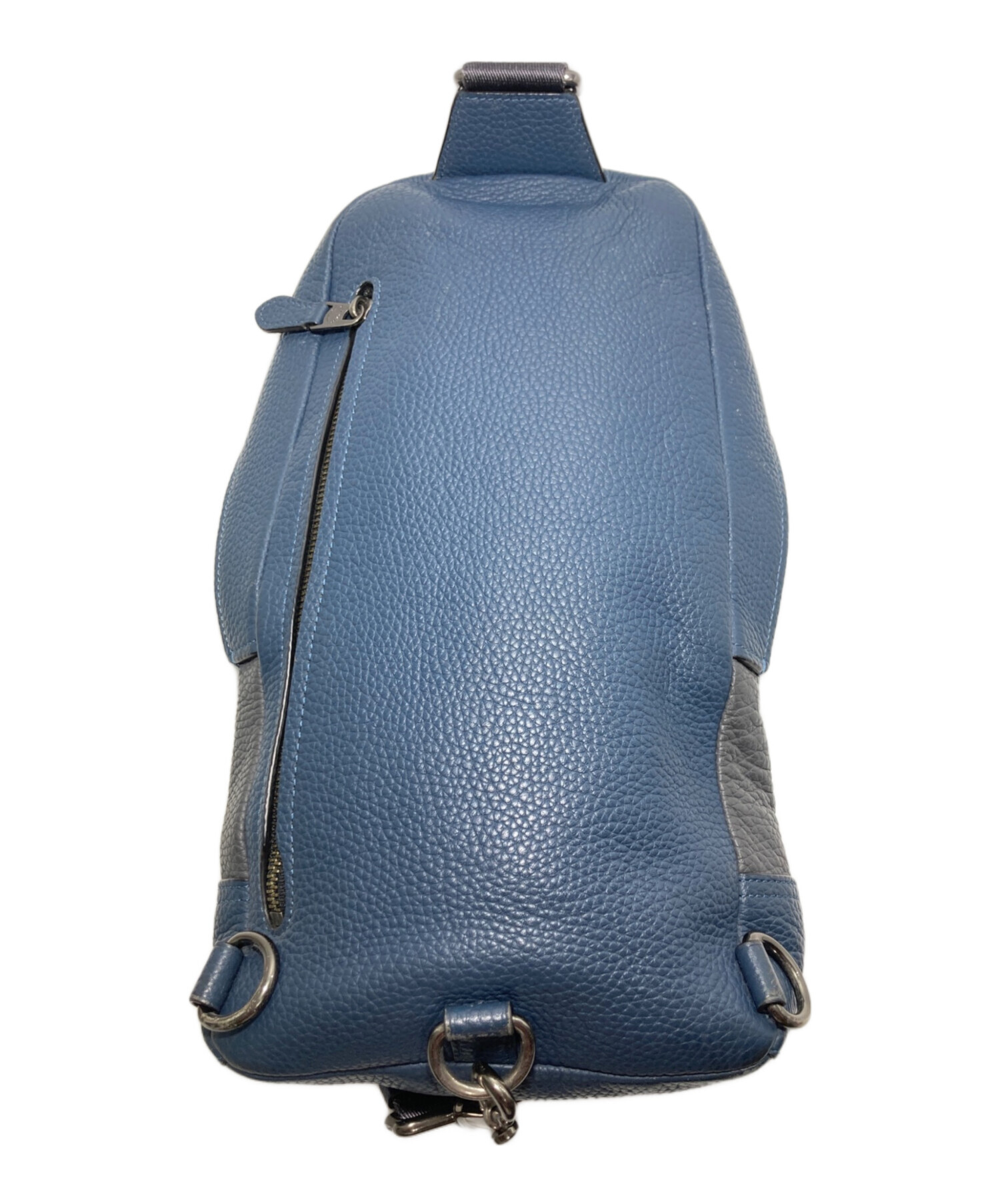 未使用　COACH 青 レザー ショルダーバッグ 中古・古着通販】COACH (コーチ) ショルダーバッグ ブルー｜ブランド