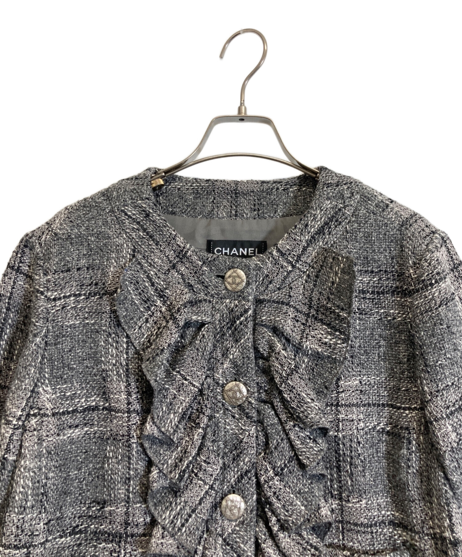 中古・古着通販】CHANEL (シャネル) ココボタンフリルジャケット