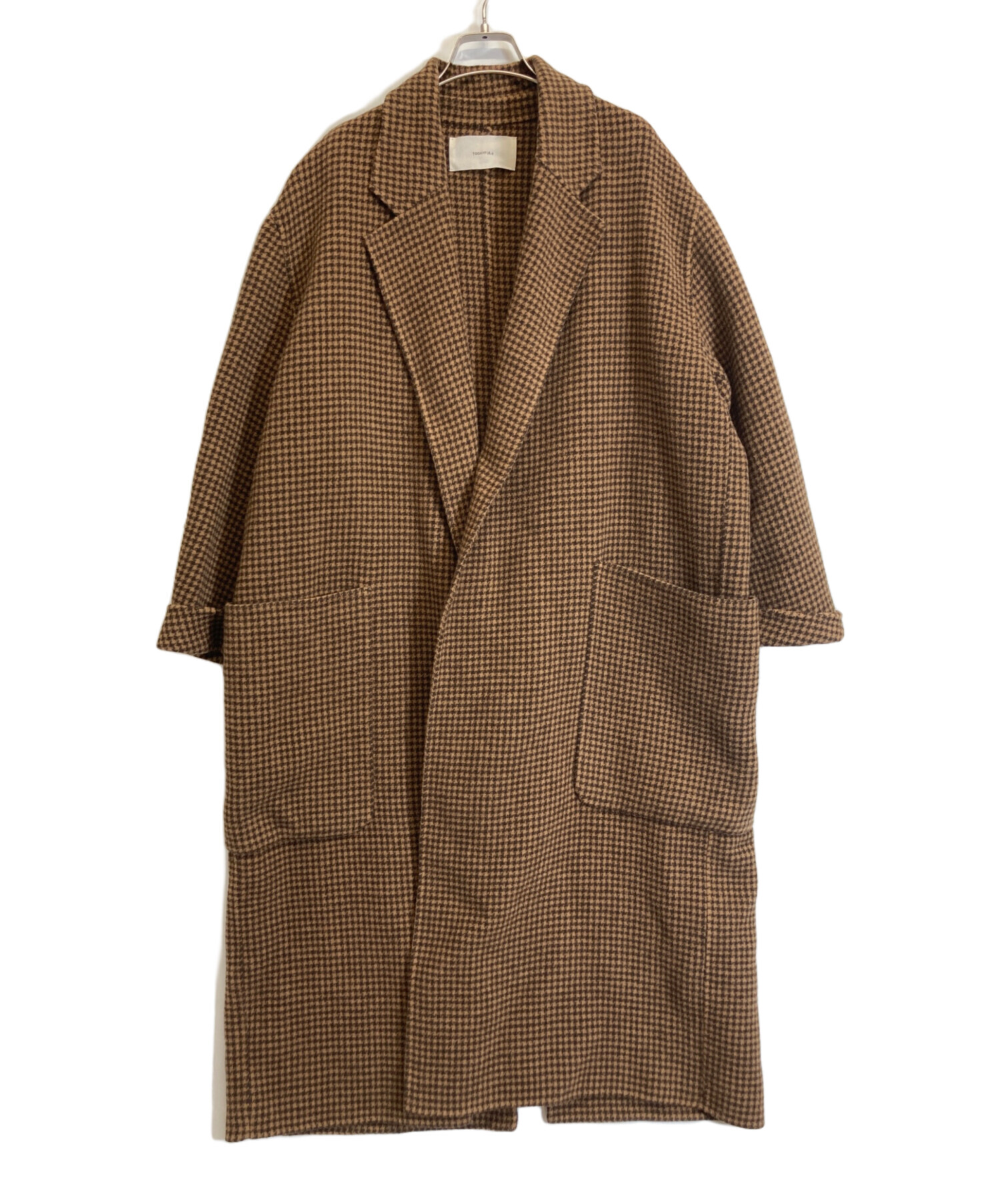 中古・古着通販】TODAYFUL (トゥデイフル) Over Check Coat ブラウン