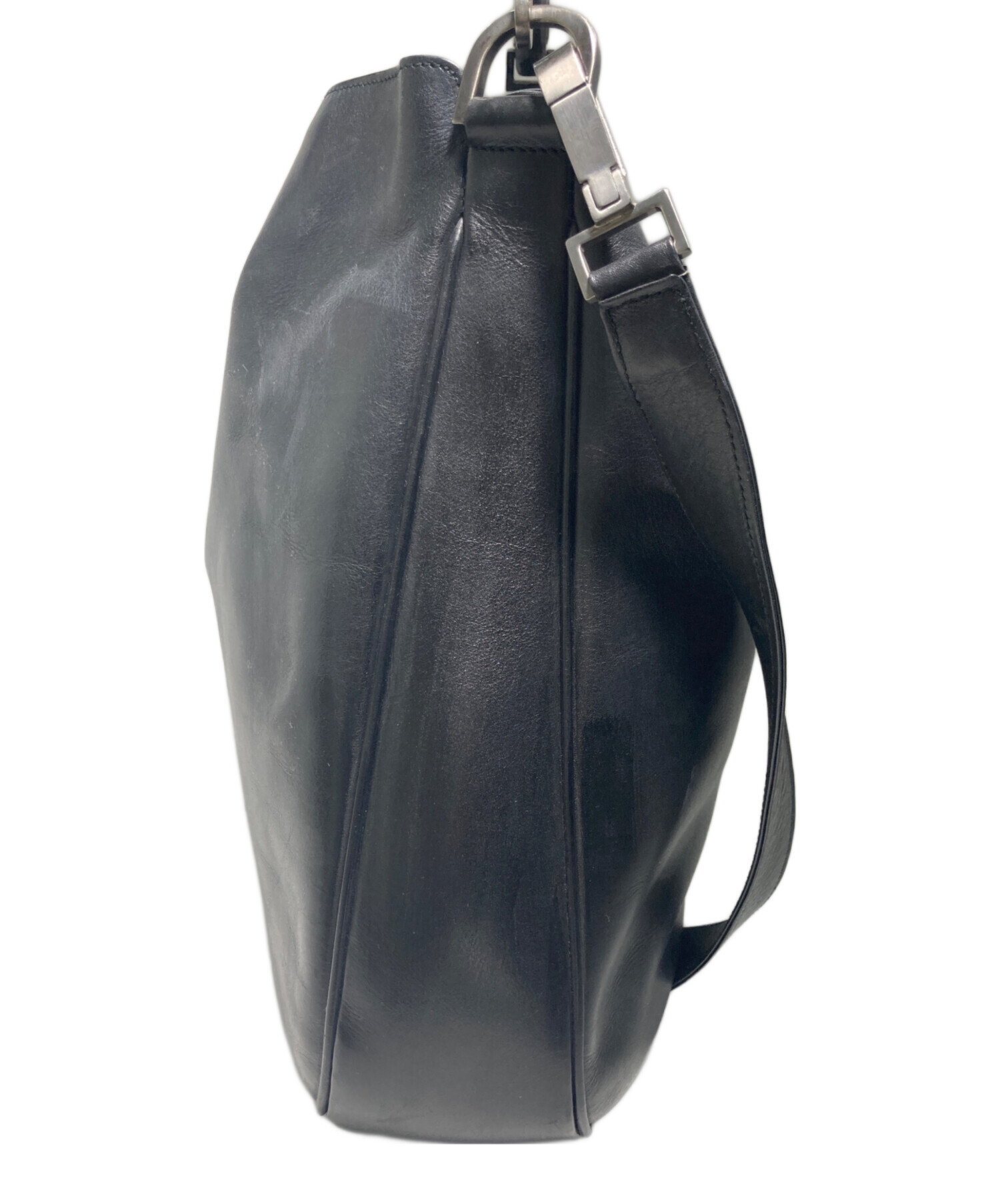 中古・古着通販】GUCCI (グッチ) バンブーハンドバッグ ブラック