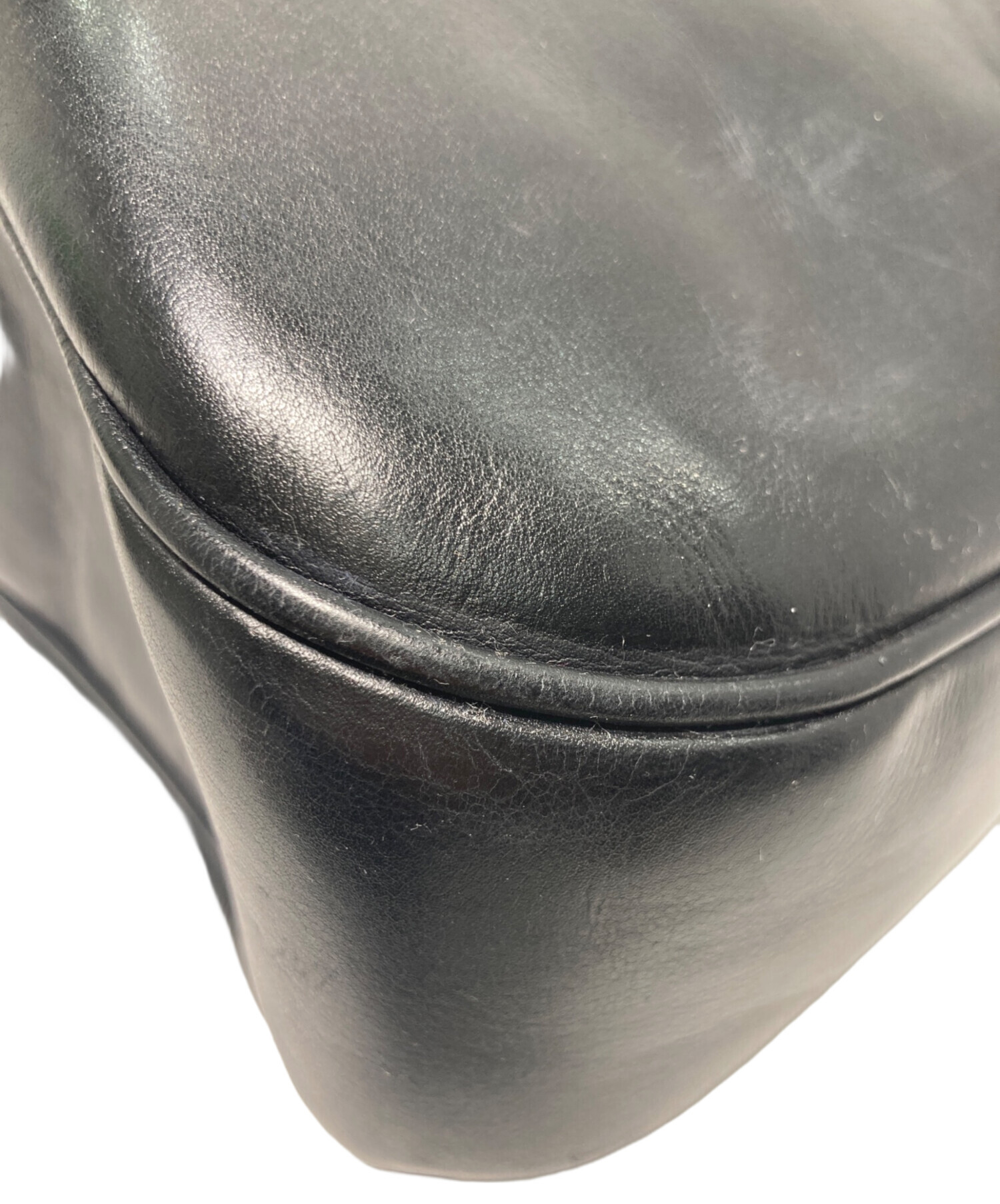 中古・古着通販】GUCCI (グッチ) バンブーハンドバッグ ブラック