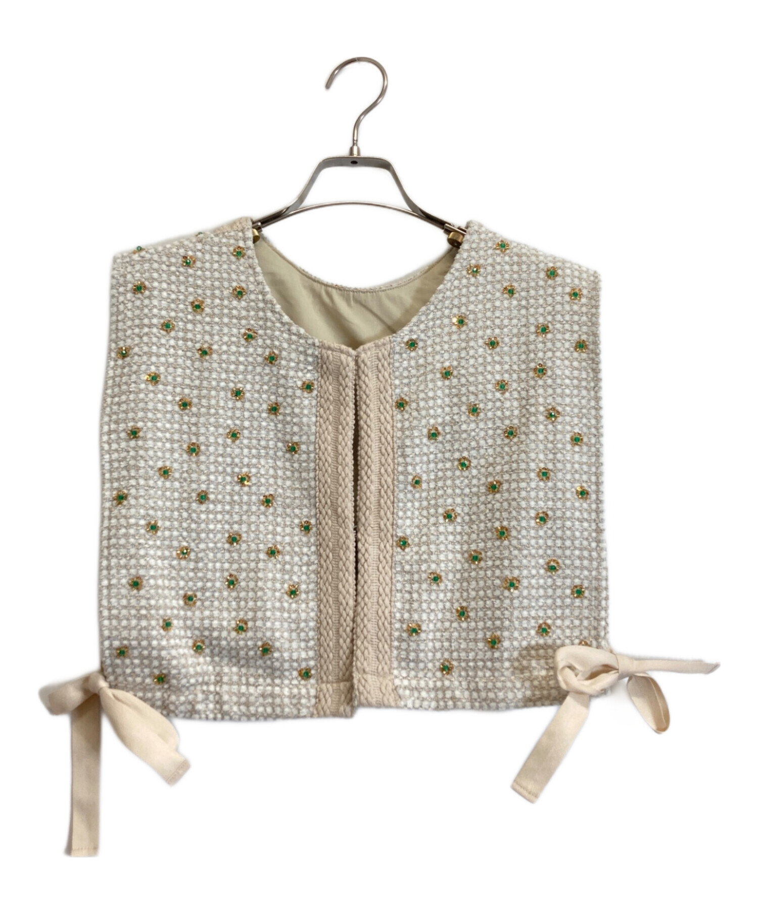ELCHELE KIRA TWEED BtoF VEST エルチェレ　ベスト 中古・古着通販】elchele (エルチェレ) KIRA TWEED BtoF VEST ベージュ