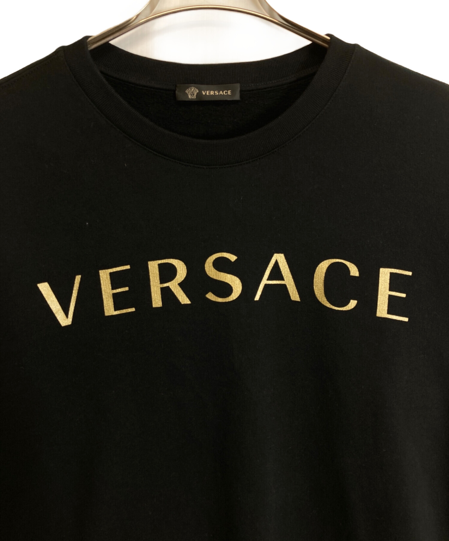 中古・古着通販】VERSACE (ヴェルサーチェ) ロゴスウェット ブラック