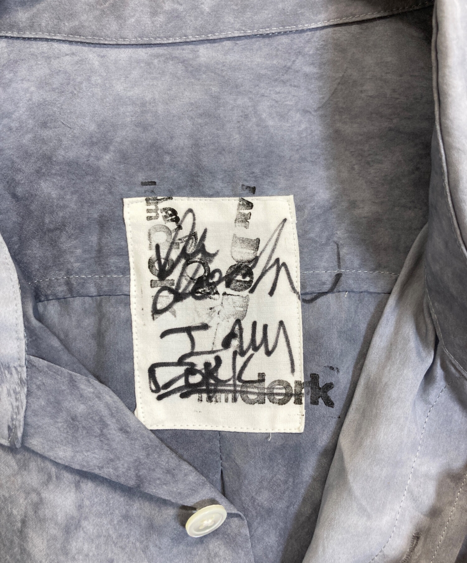 中古・古着通販】I AM DORK (アイアムドーク) シルク混シャツ グレー