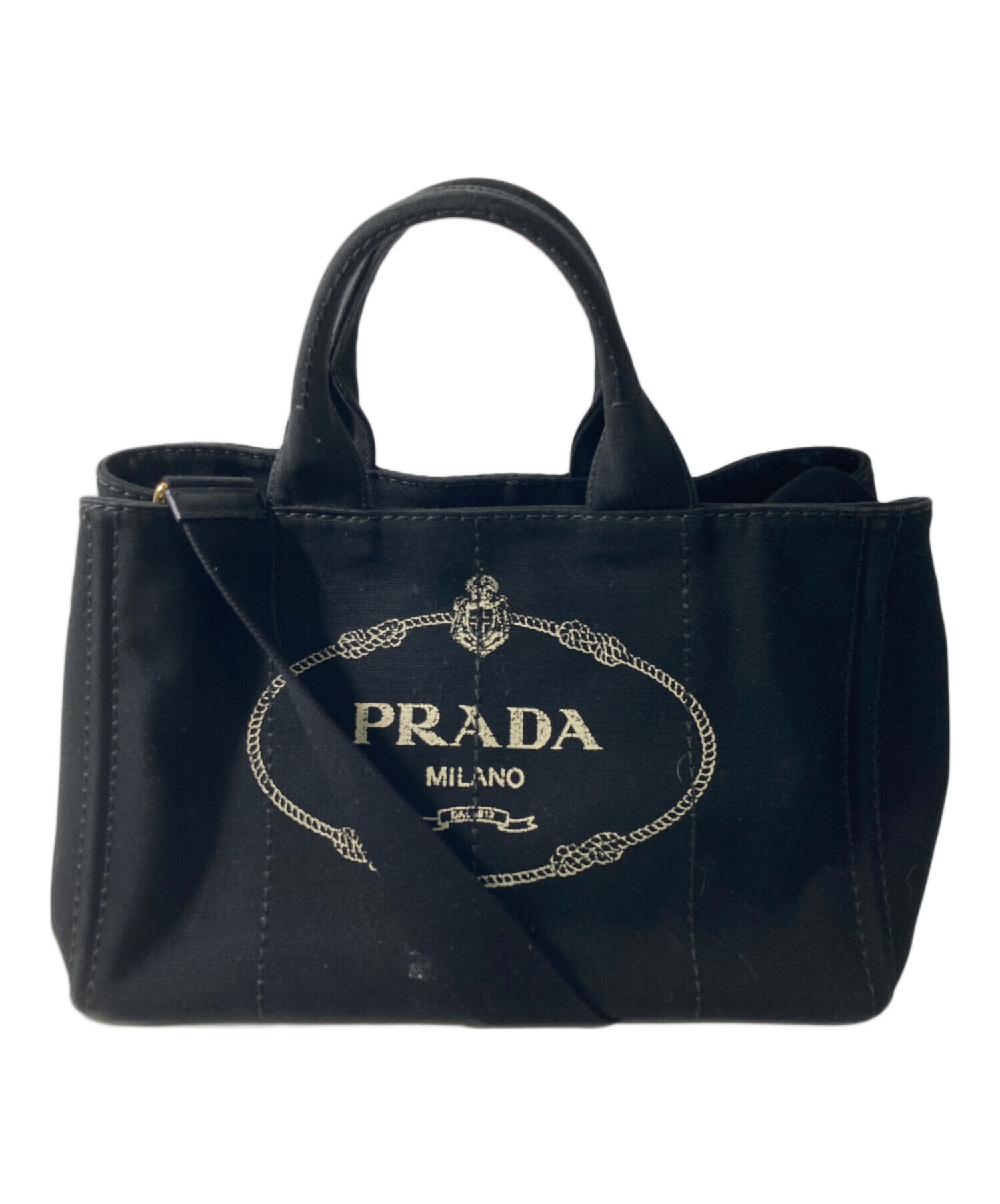 中古・古着通販】PRADA (プラダ) CANAPA 2WAYバッグ ブラック