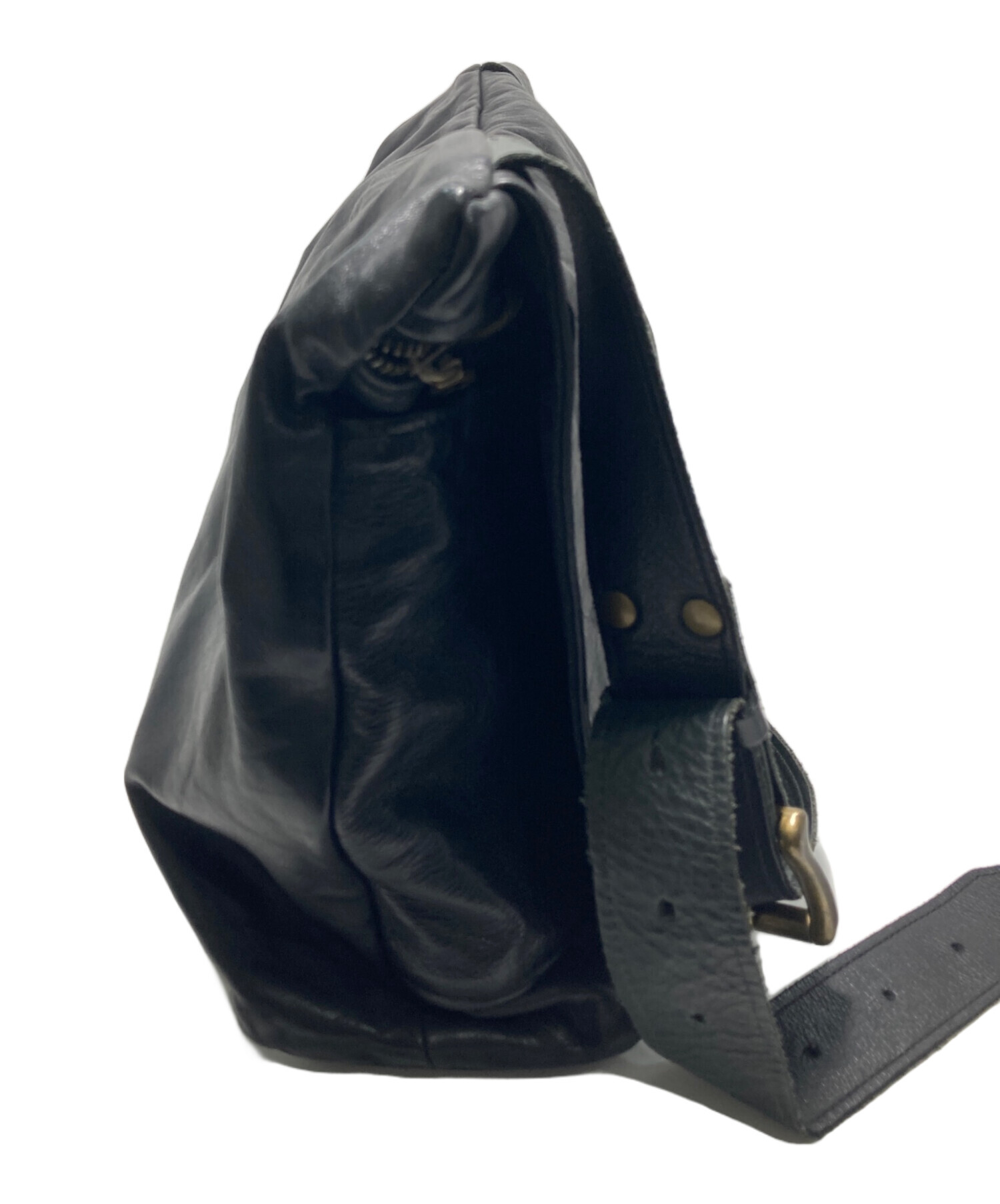 中古・古着通販】Jas-M.B. (ジャスエムビー) レザーショルダーバッグ