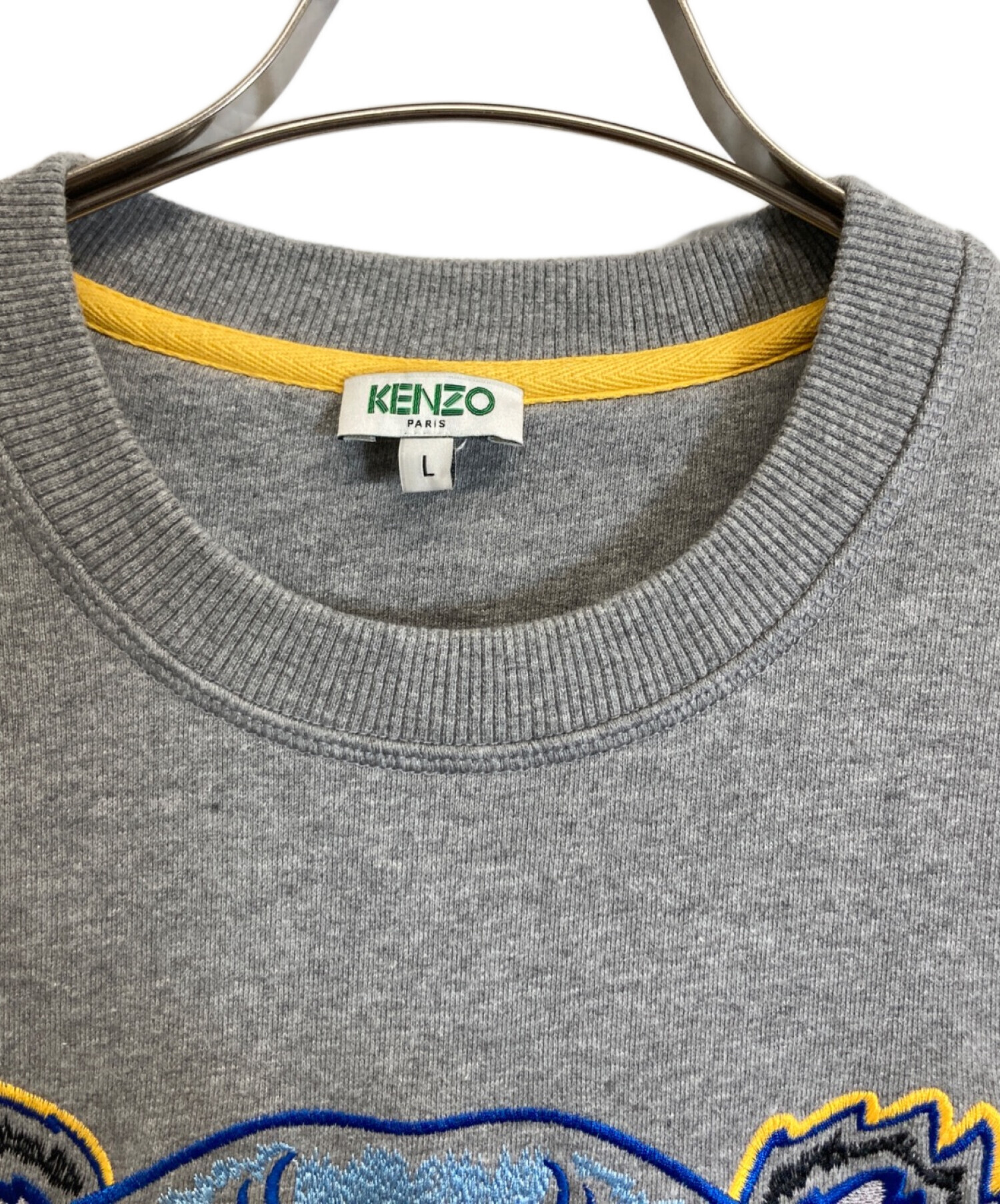 中古・古着通販】KENZO (ケンゾー) タイガー刺繍スウェット グレー