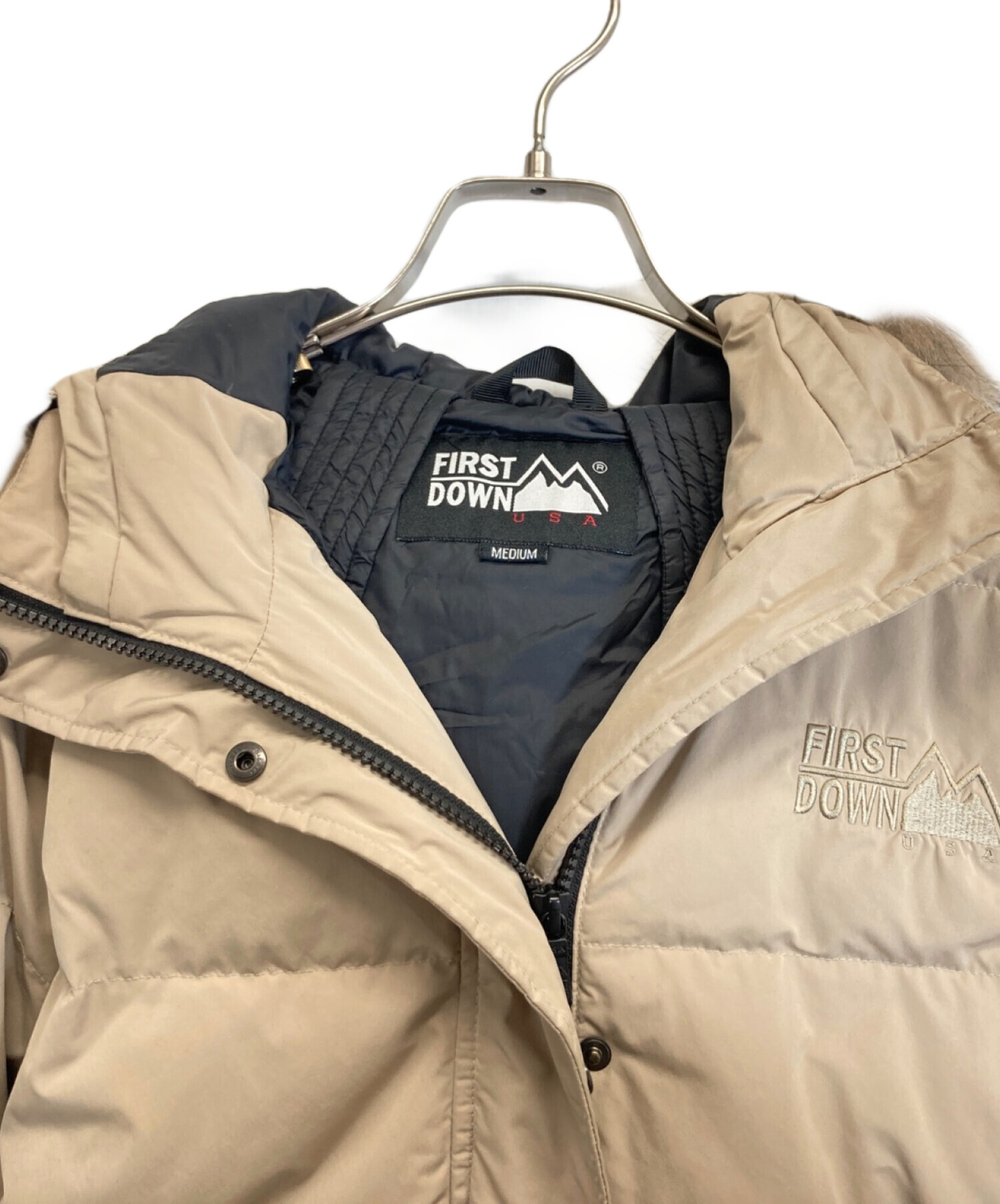 中古・古着通販】FIRST DOWN (ファーストダウン) ダウンコート カーキ  