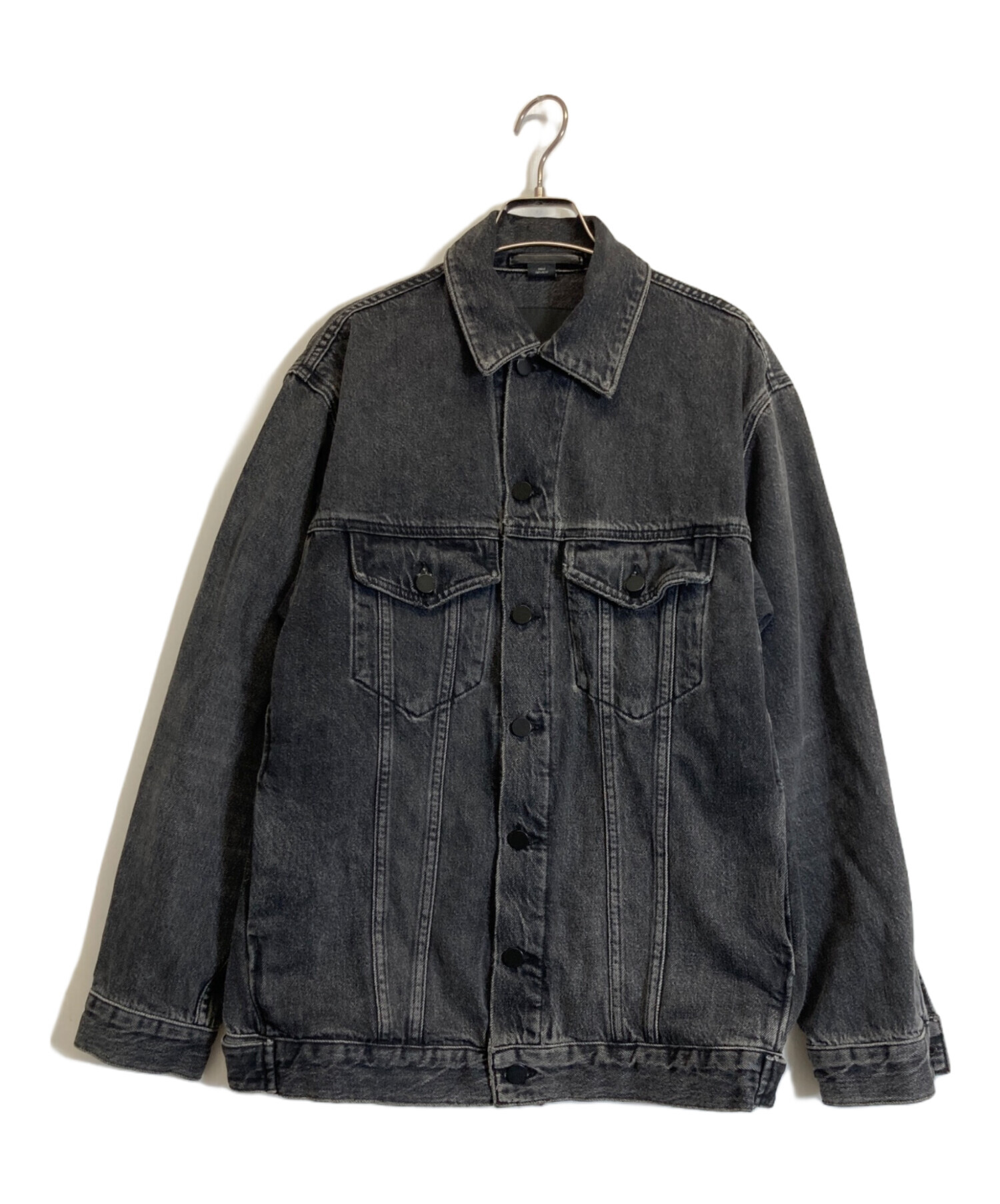 Alexander wangブラック ダメージ加工 デニムジャケット 中古・古着通販】ALEXANDER WANG (アレキサンダー・ワン) デニム