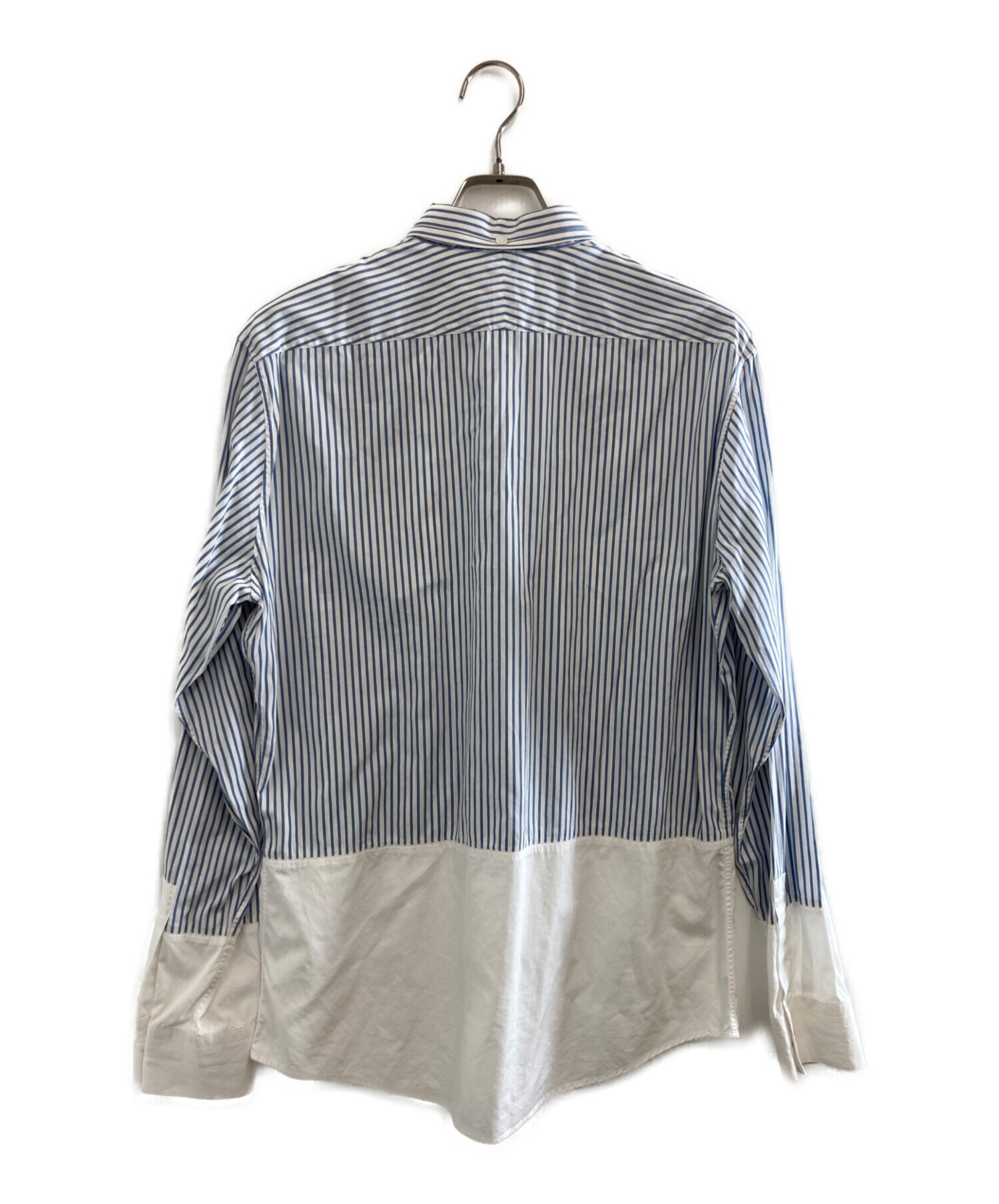 中古・古着通販】HERMES (エルメス) セリエボタン切替シャツ スカイ