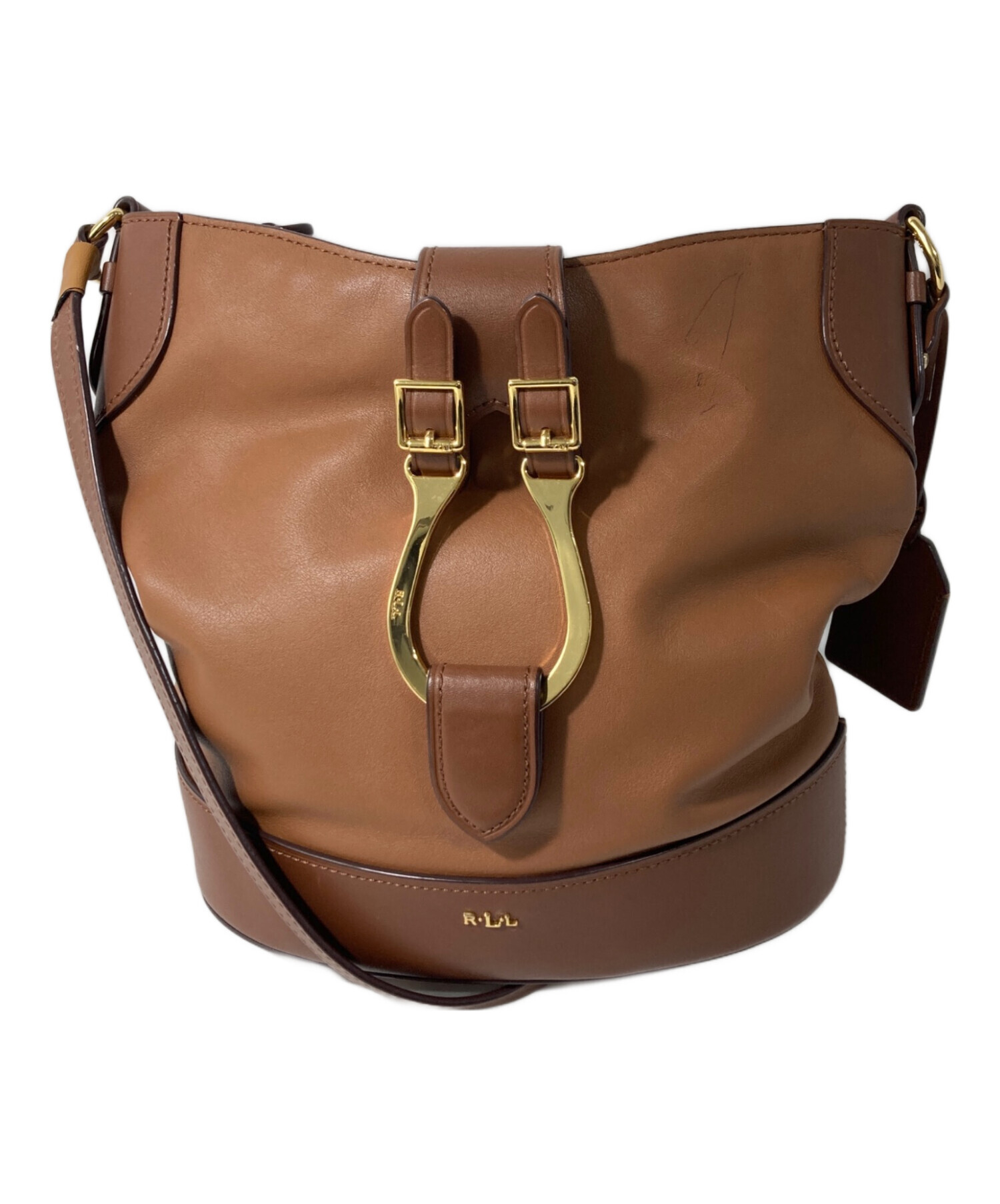 Lauren Ralph Lauren　レザー ブラウン ショルダーバッグ 中古・古着通販】RALPH LAUREN (ラルフローレン) カウレザーショルダー