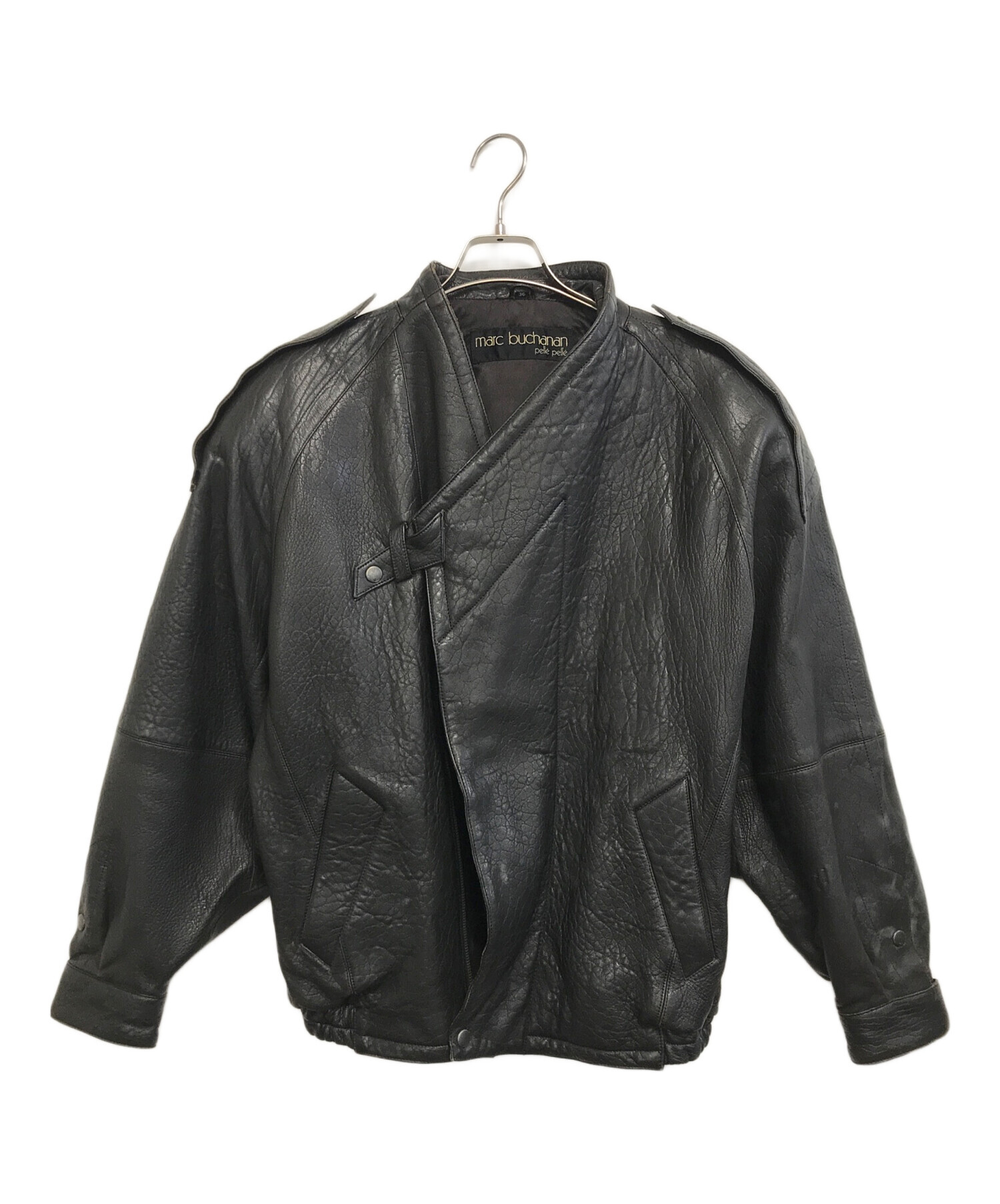 中古・古着通販】pellepelle (ペレペレ) レザージャケット ブラック
