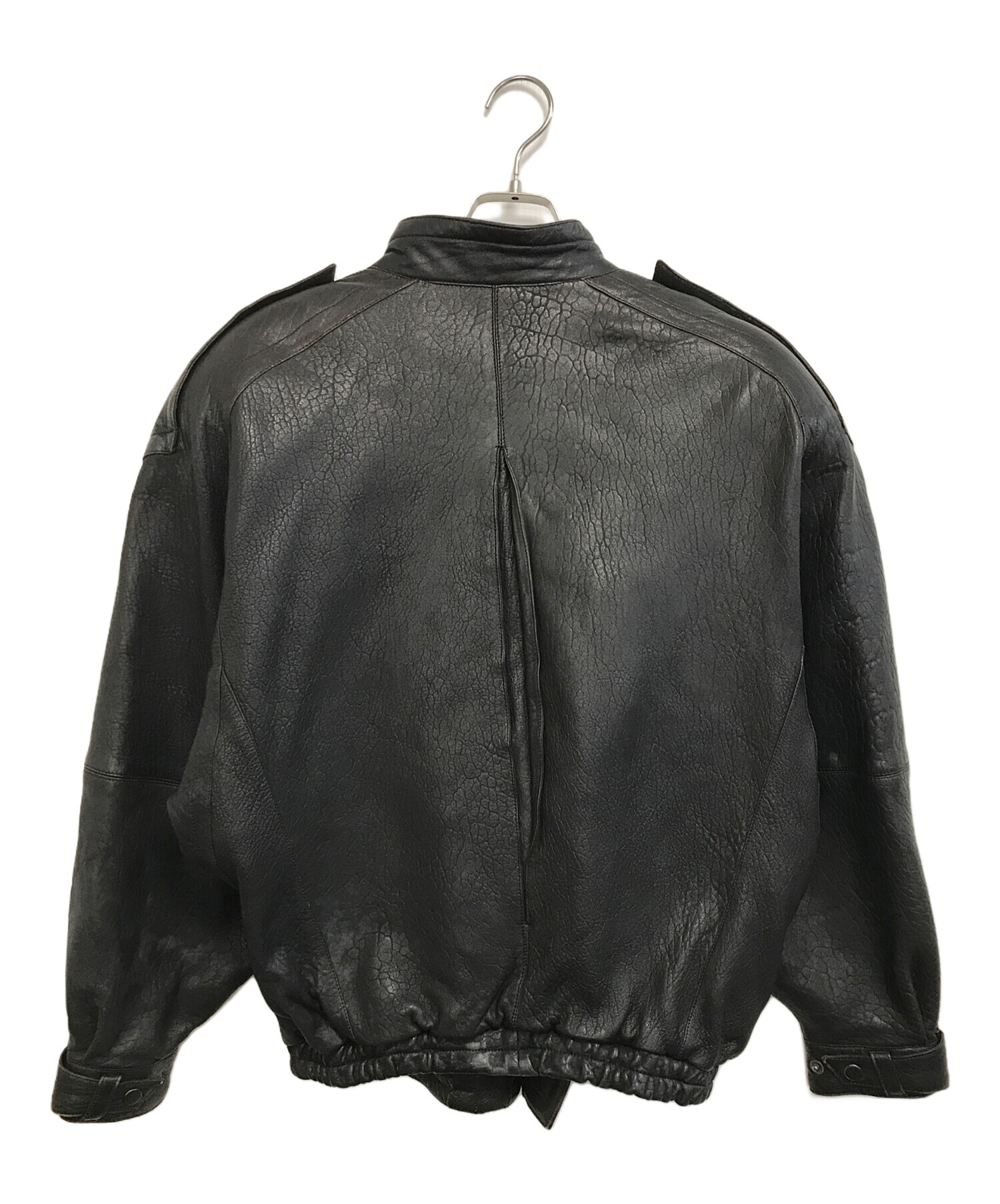 中古・古着通販】pellepelle (ペレペレ) レザージャケット ブラック