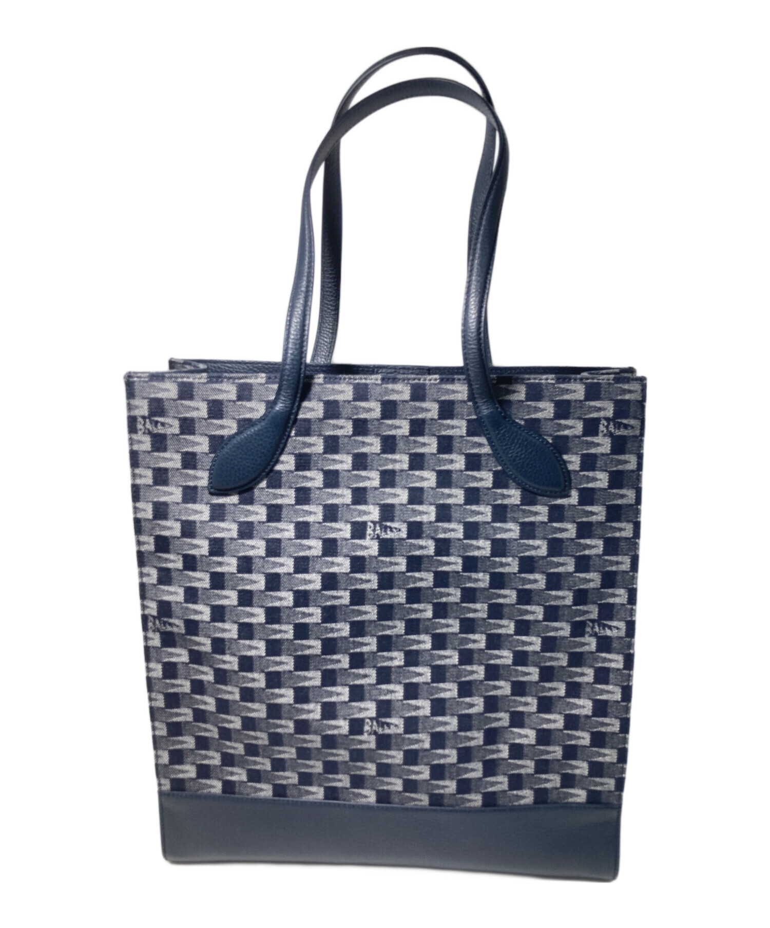 中古・古着通販】BALLY (バリー) モノグラムトートバッグ ネイビー 