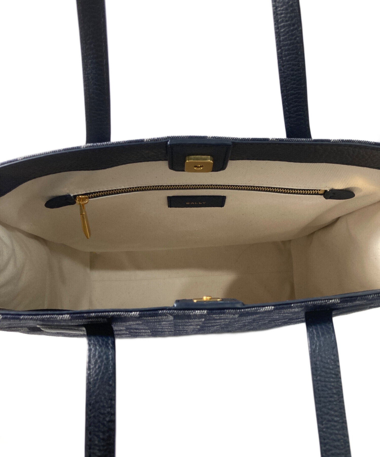 中古・古着通販】BALLY (バリー) モノグラムトートバッグ ネイビー