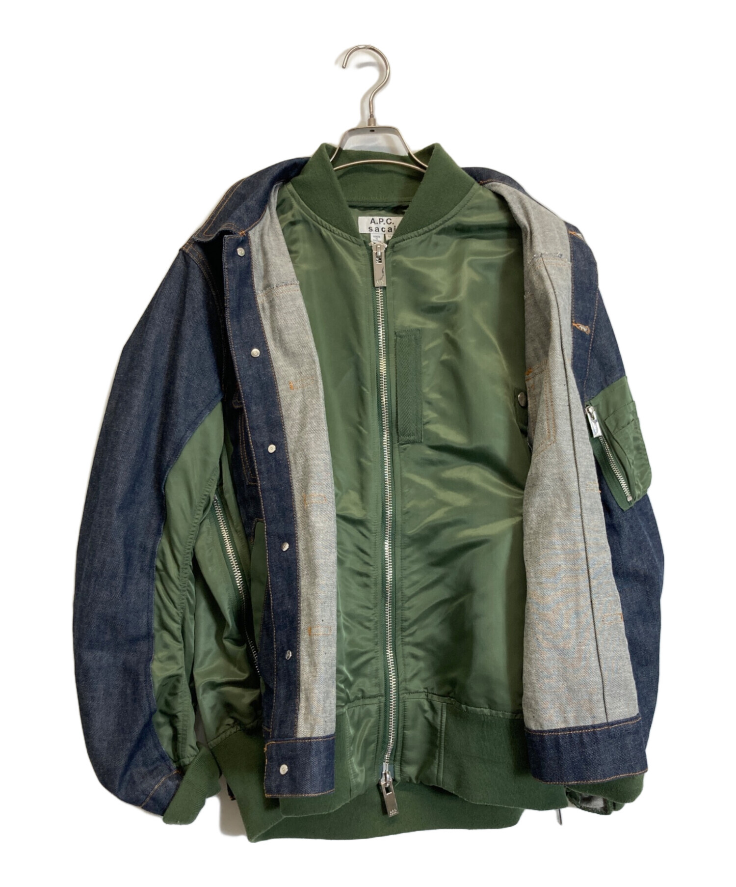 sacai APC EIMI denim jaket カーキ sacai / A.P.C / APC eimi denim jacket / S / カーキ / タグ付 ハンガー付