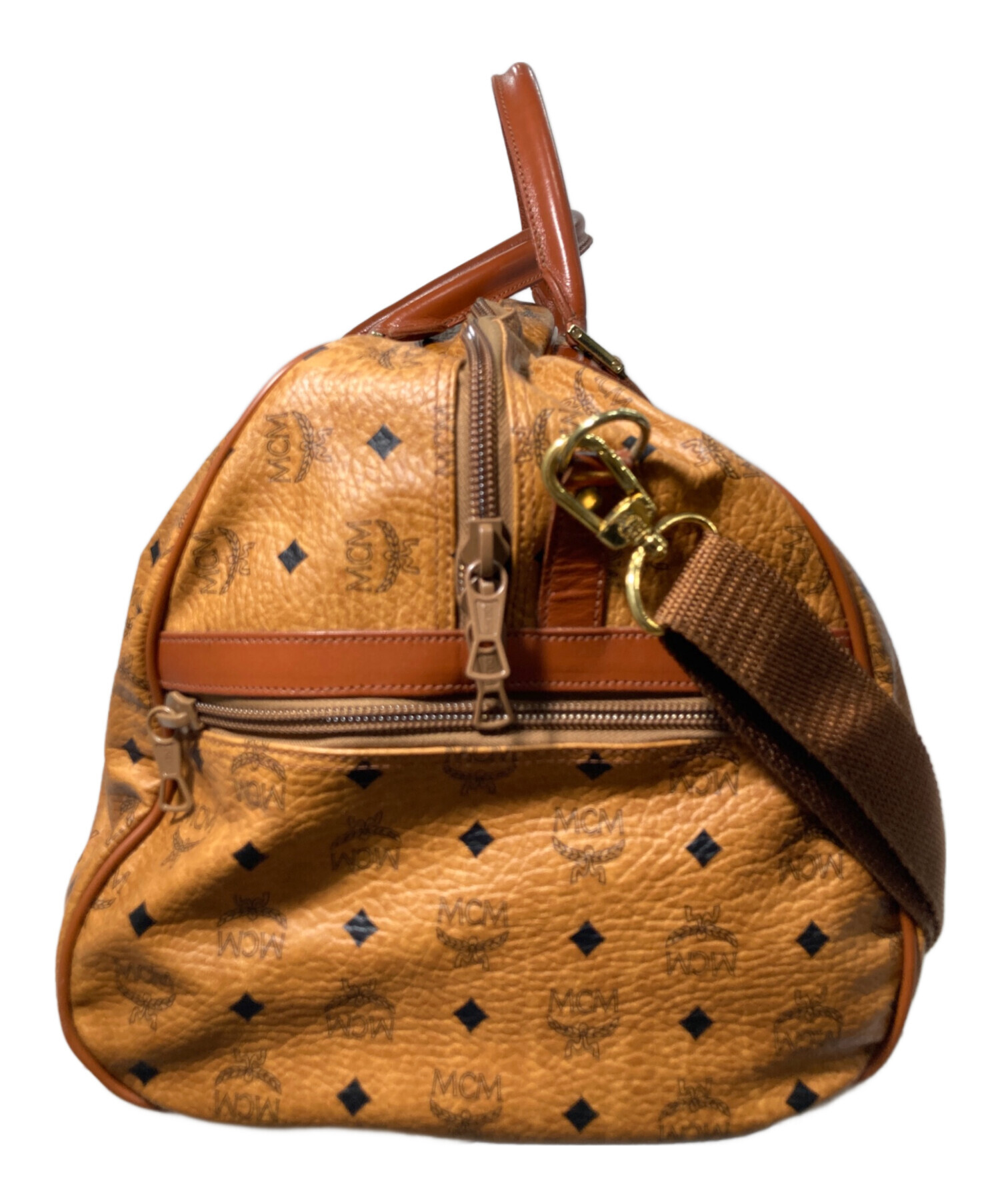 中古・古着通販】MCM (エムシーエム) ボストンバッグ ブラウン