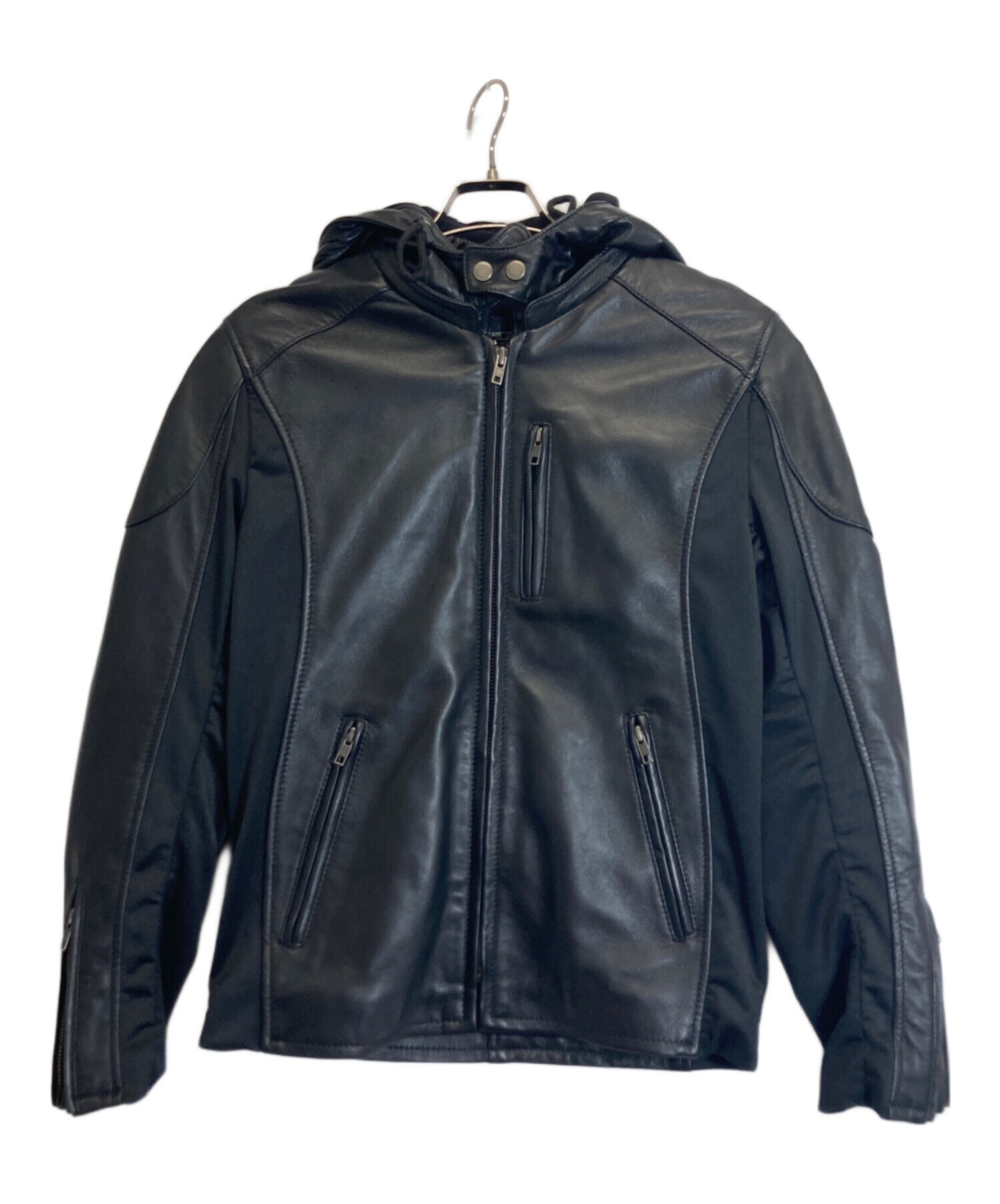 DEGNER CLASSIC BRAND ブラックレザージャケット L 中古・古着通販】DEGNER CLASSIC BRAND (デグナー クラシック ブランド