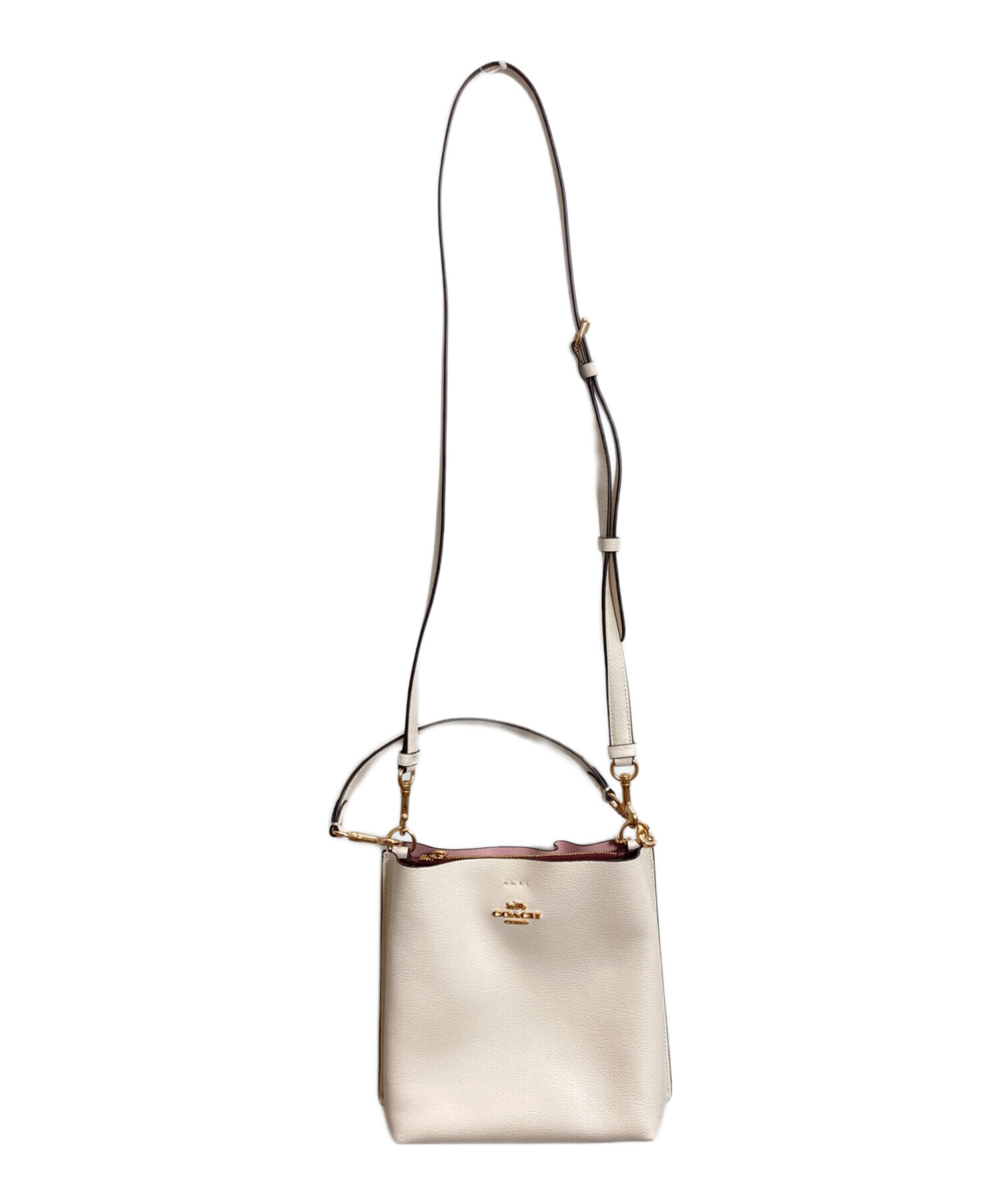 中古・古着通販】COACH (コーチ) モリ―バケットバッグ アイボリー 中古・古着通販】COACH (コーチ) モリ―バケットバッグ アイボリー
